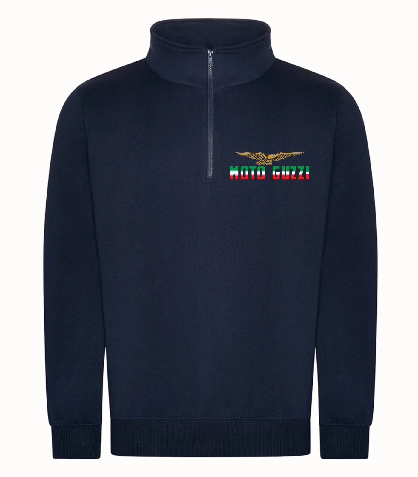 Personalised Retro Classic Moto Guzzi Motorcycle Premium Quarter Zip Sweatshirt