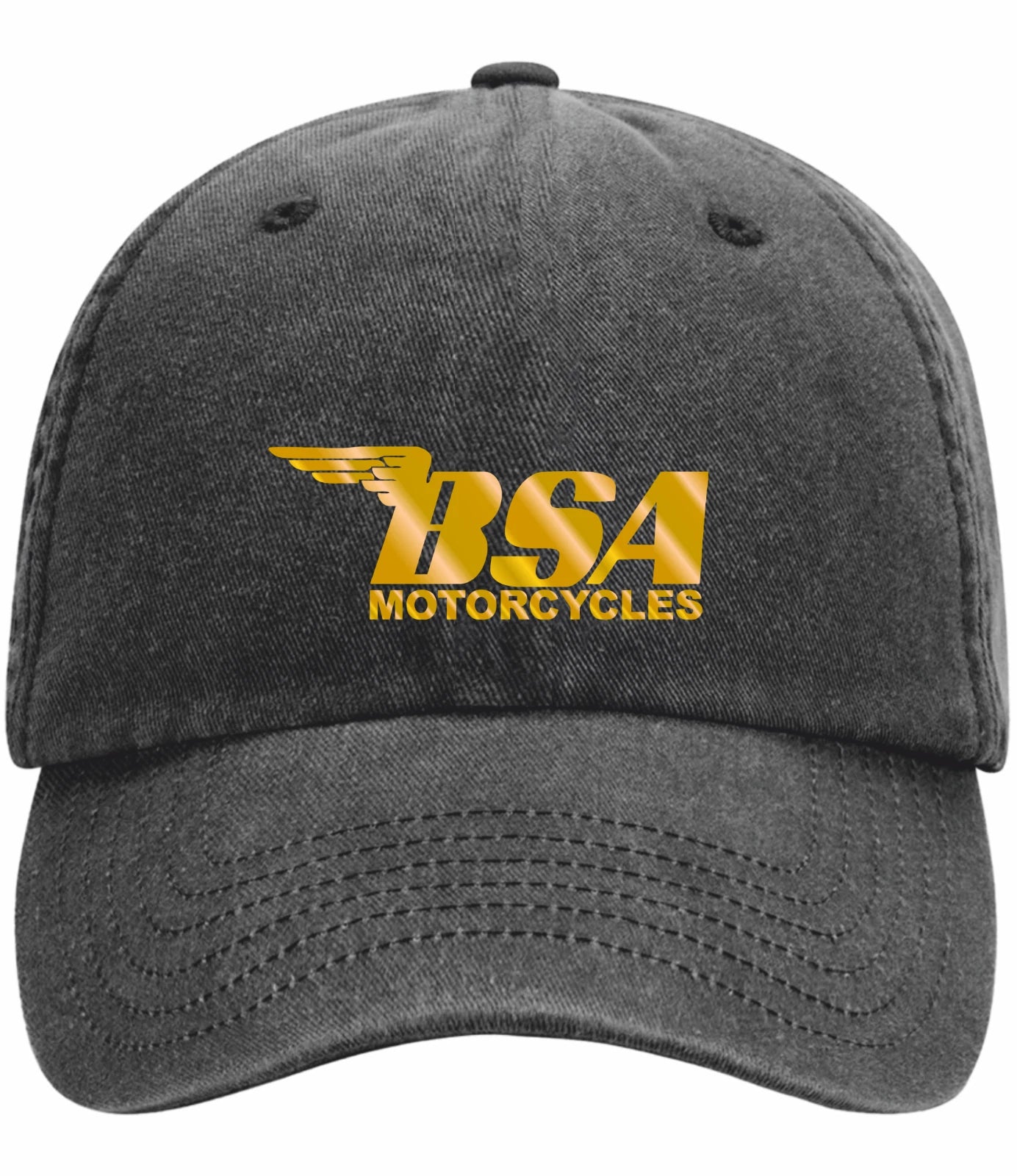 Retro Classic Vintage BSA Motorcycle Logo Relaxed 5 Panel Vintage Baseball Cap