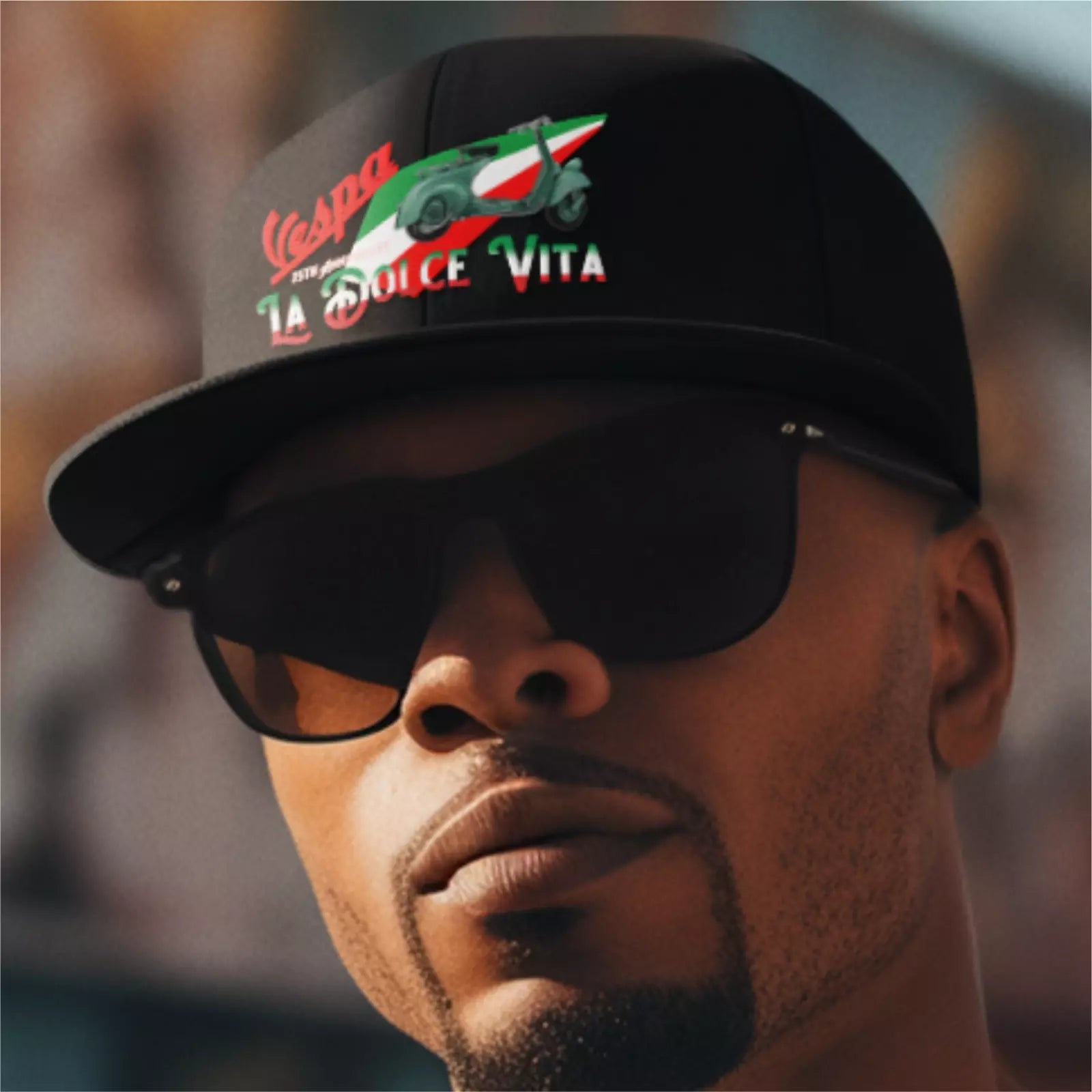 Retro Vintage Classic 1950s Vespa Motorscooter Mod Logo Quality Baseball Cap