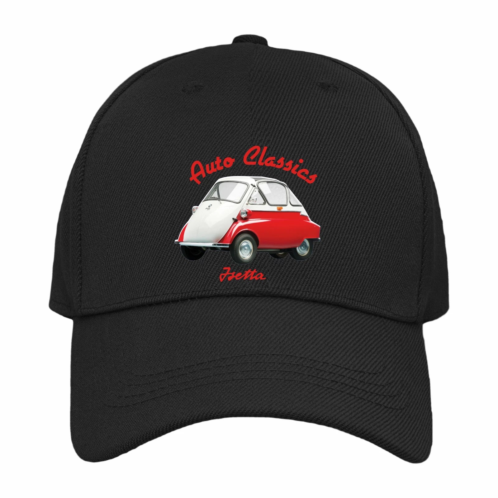 Retro Vintage 1950 Isetta Bubble Car Image Image and Text Quality Baseball Cap