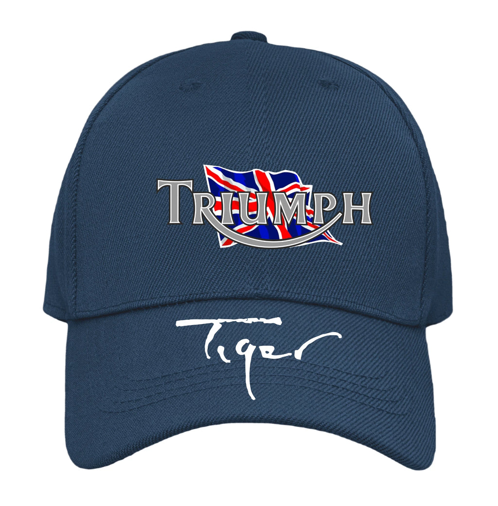 Retro Classic Vintage Triumph Tiger Motorcycle Peak Logo Biker Baseball Cap