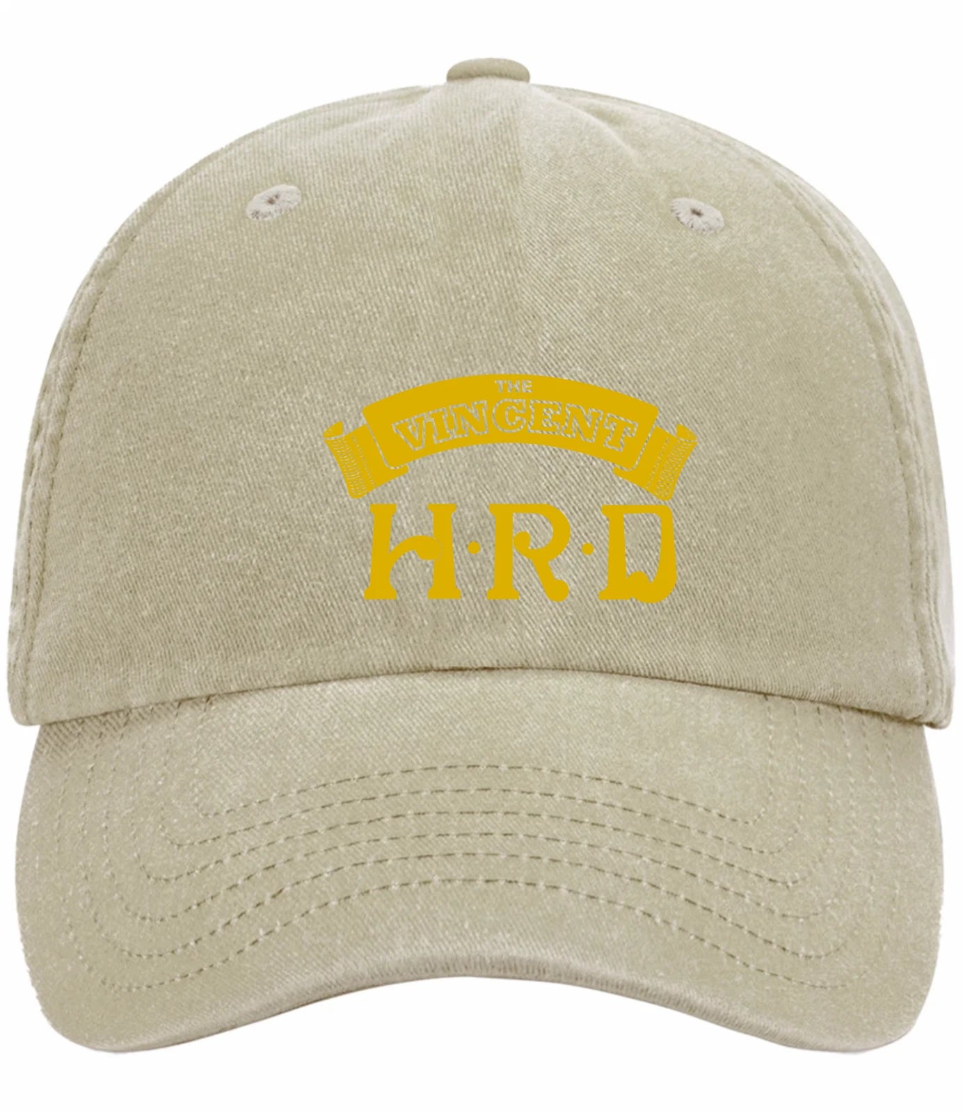 Retro Classic Vincent HRD Motorcycle Logo Relaxed 5 Panel Vintage Baseball Cap