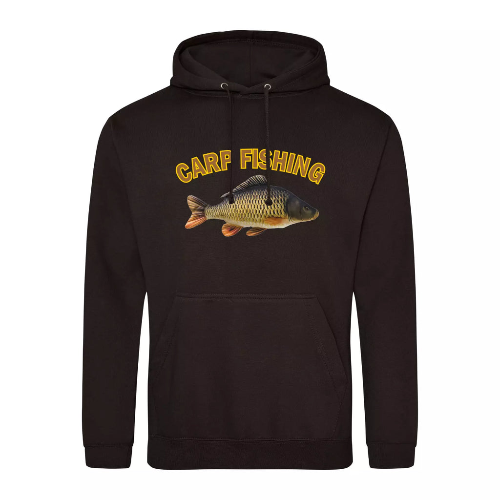Humorous Fishing Angling Carp Fishing Image Premium Quality Hooded Sweatshirt