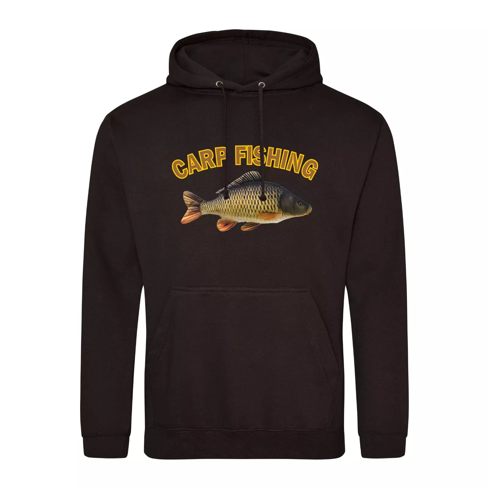 Humorous Fishing Angling Carp Fishing Image Premium Quality Hooded Sweatshirt