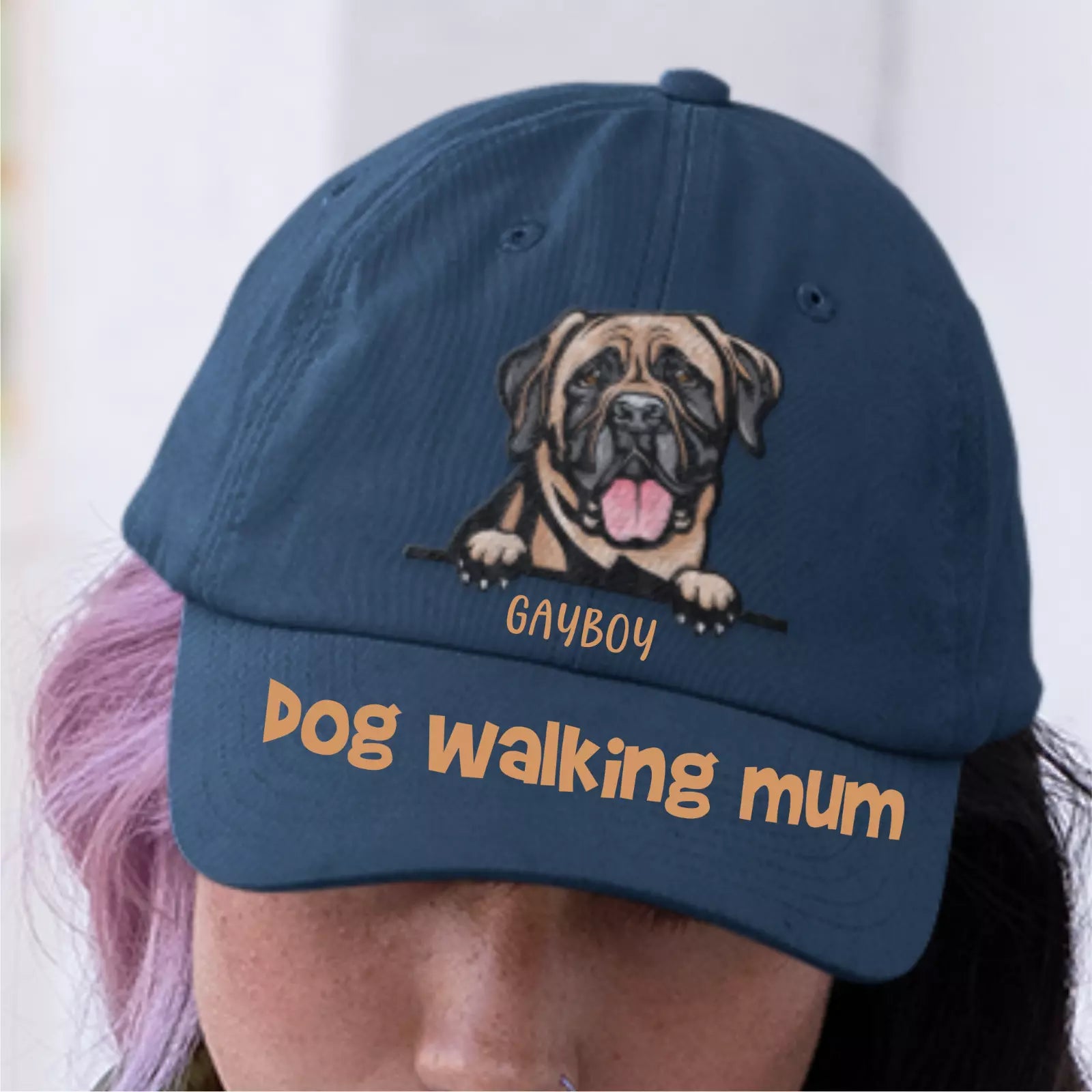 Choose from 100 Breeds  Illustration Custom Canine Dog Personalised Baseball Cap