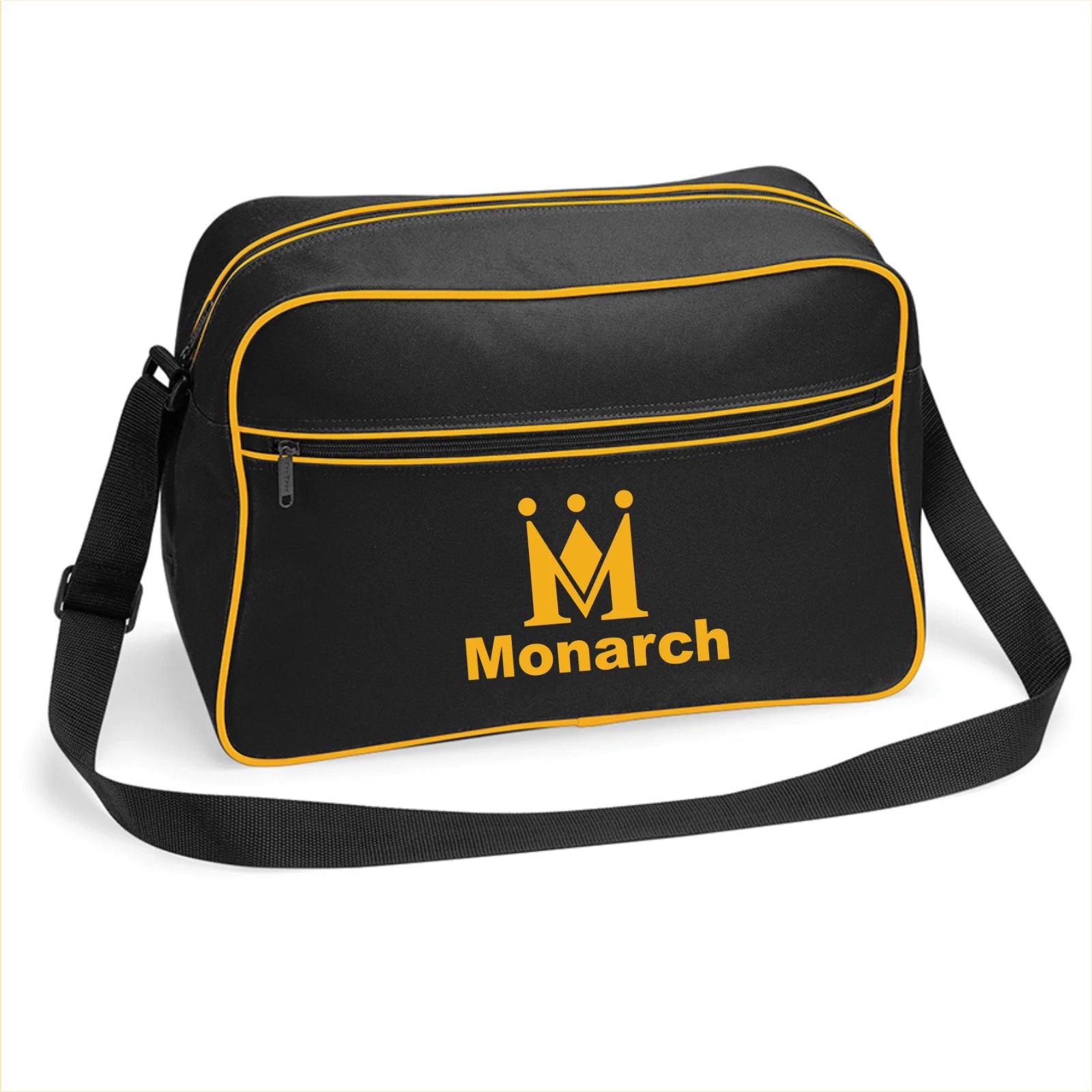 Custom Retro Vintage Design Monarch British  Airline Flight Travel Shoulder Bag