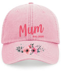 New Mum / Grandma / Gran / Auntie / Est: 2026 Vintage Low Profile Baseball Cap