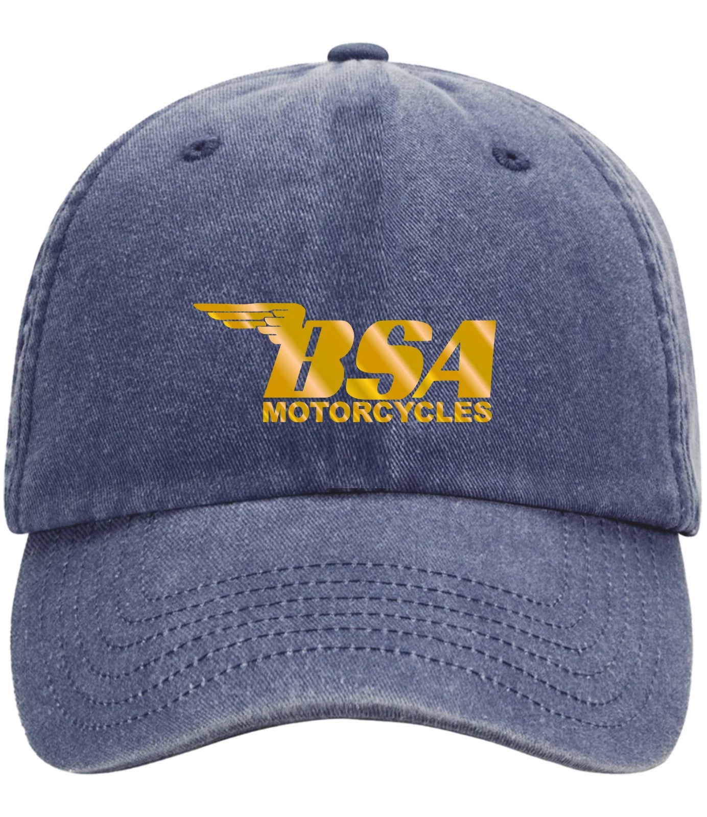 Retro Classic Vintage BSA Motorcycle Logo Relaxed 5 Panel Vintage Baseball Cap