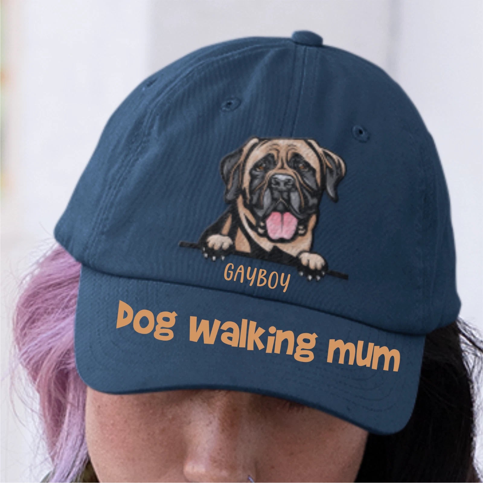 Choose from 100 Breeds  Illustration Custom Canine Dog Personalised Baseball Cap