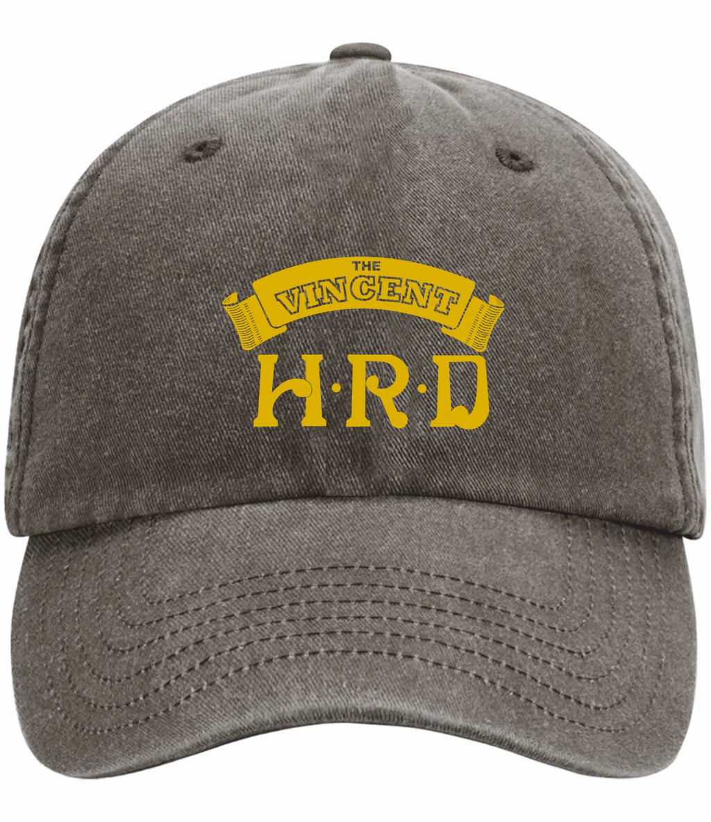 Retro Classic Vincent HRD Motorcycle Logo Relaxed 5 Panel Vintage Baseball Cap