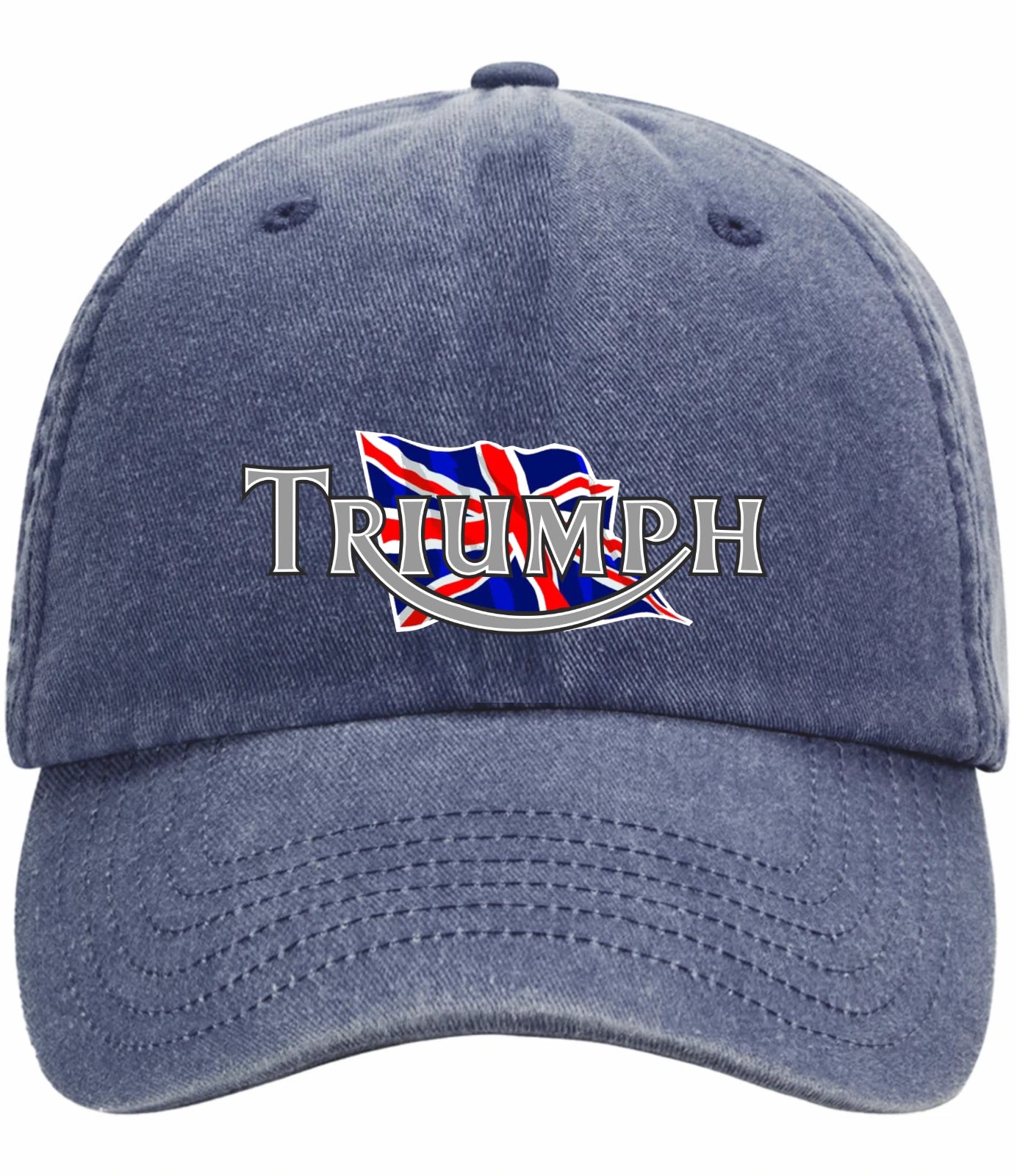 Retro Classic Triumph Motorcycle Logo Relaxed 5 Panel Vintage Baseball Cap