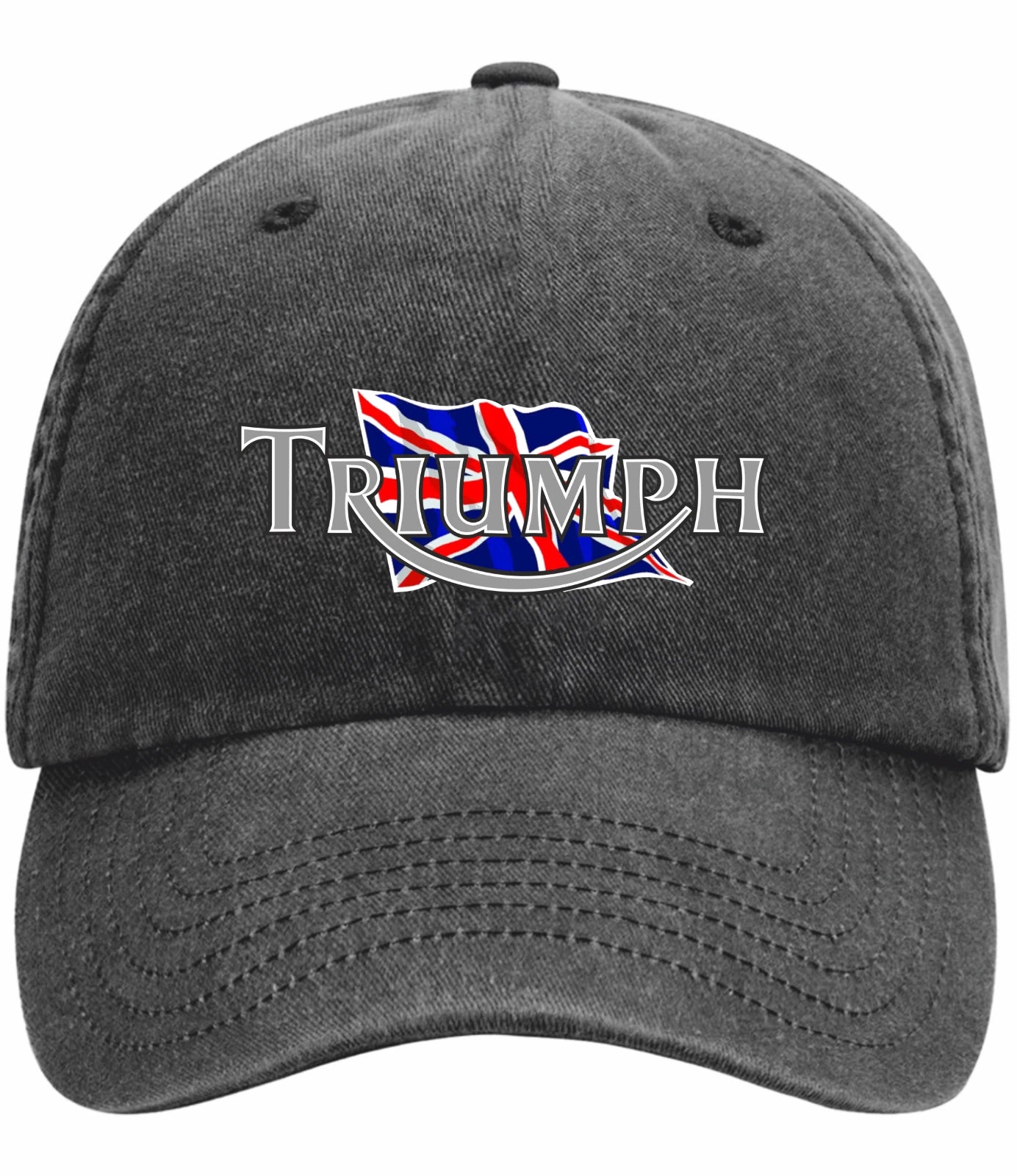 Retro Classic Triumph Motorcycle Logo Relaxed 5 Panel Vintage Baseball Cap
