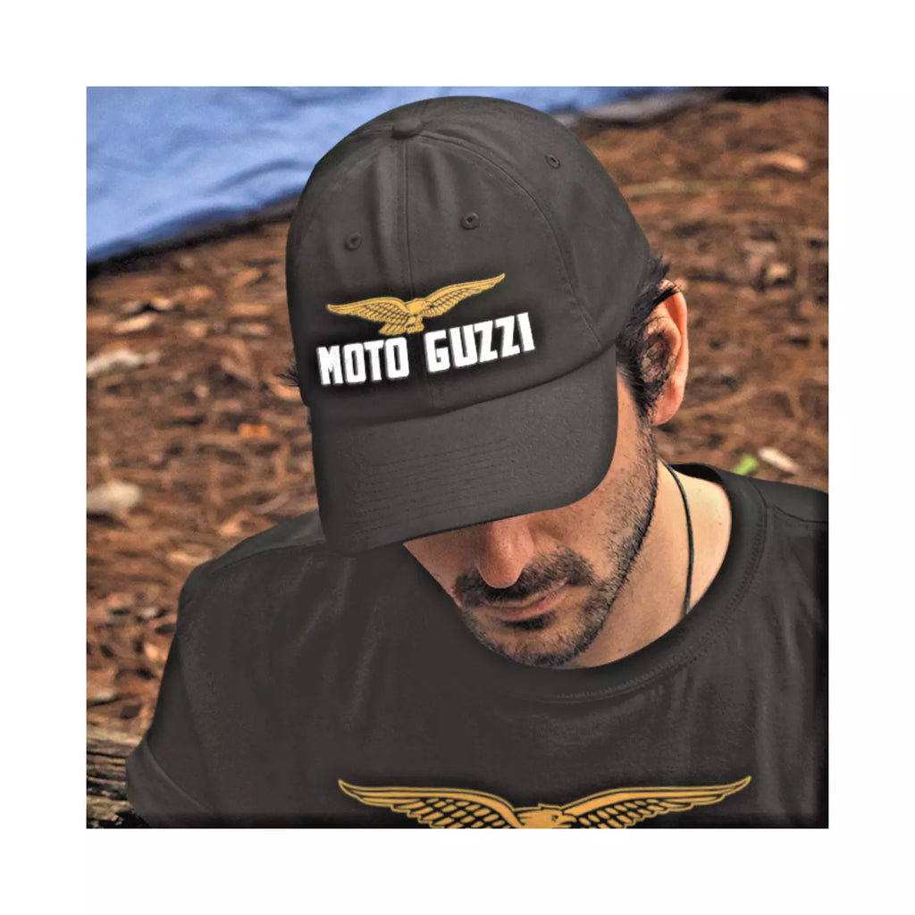 Retro Classic Moto Guzzi Golden Eagle Motorcycle Logo Biker Quality Baseball Cap
