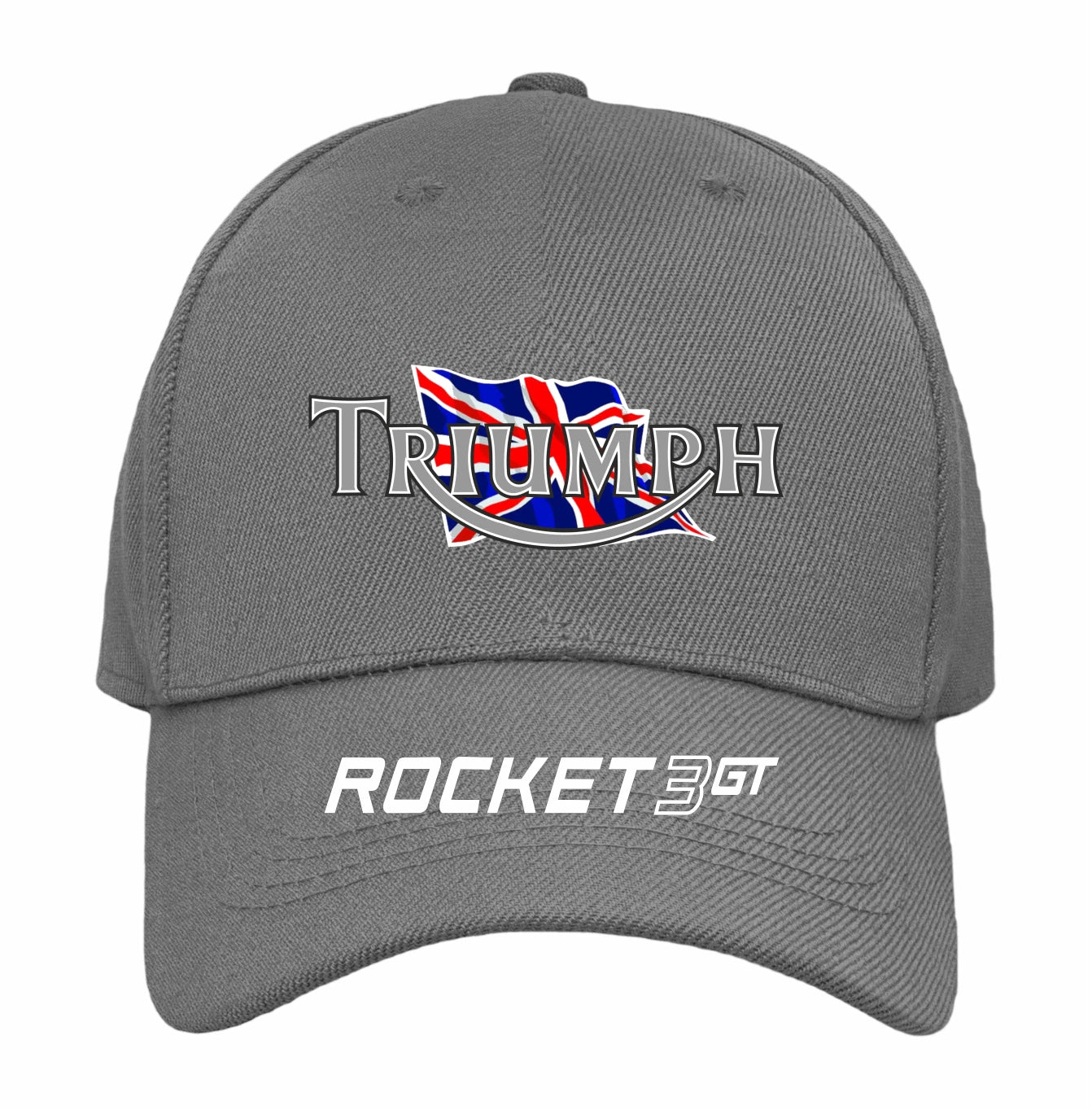 Retro Classic Vintage Triumph Rocket 3GT Motorcycle Peak Logo Biker Baseball Cap