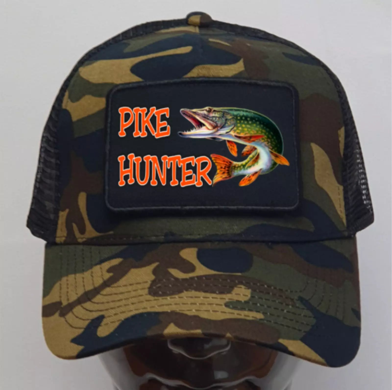 Angling Pike Hunter Fishing Image Premium Quality Colour Decorated Baseball Cap