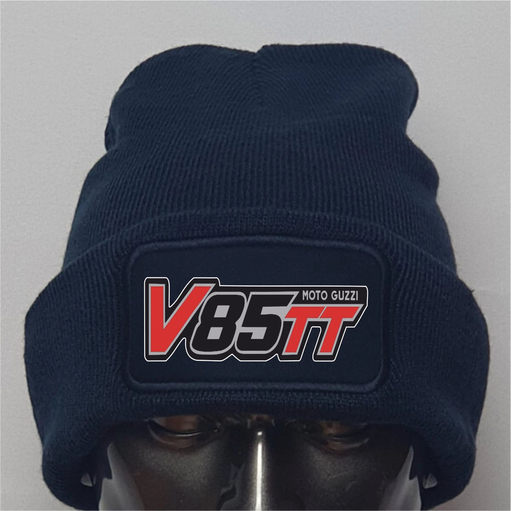 Retro Vintage Classic Moto Guzzi V85 TT Logo Motorcycle Biker Beanie Hat