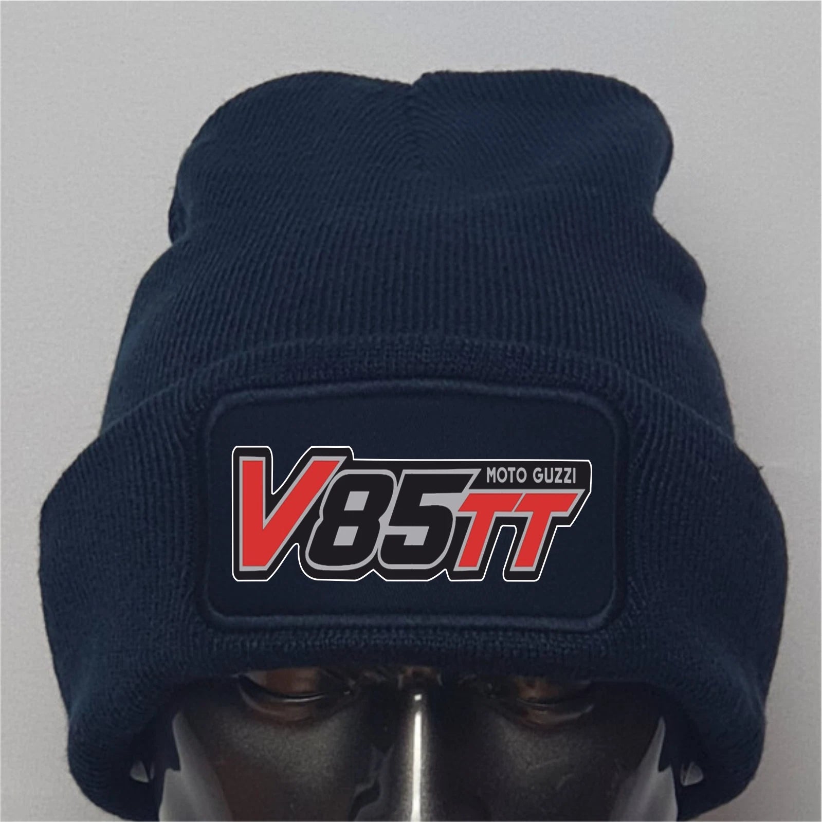 Retro Vintage Classic Moto Guzzi V85 TT Logo Motorcycle Biker Beanie Hat