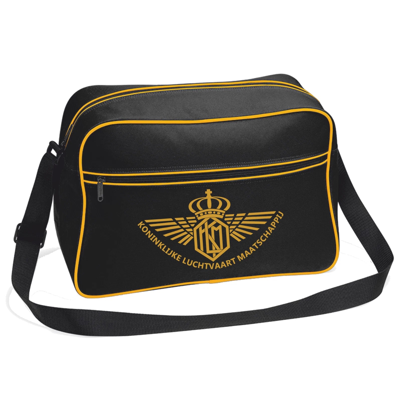 Custom Retro Vintage Design KLM Dutch  Airline Flight Travel Shoulder Bag