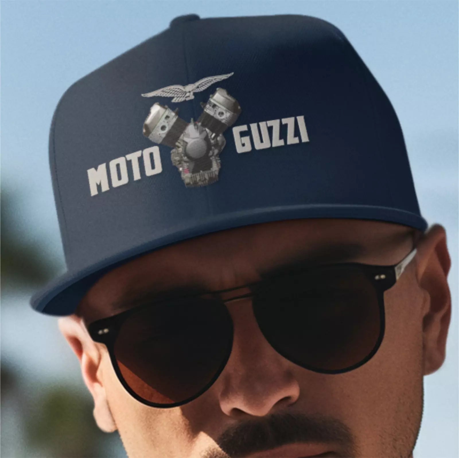 Retro Classic Moto Guzzi Golden Eagle Motorcycle Logo Biker Quality Baseball Cap