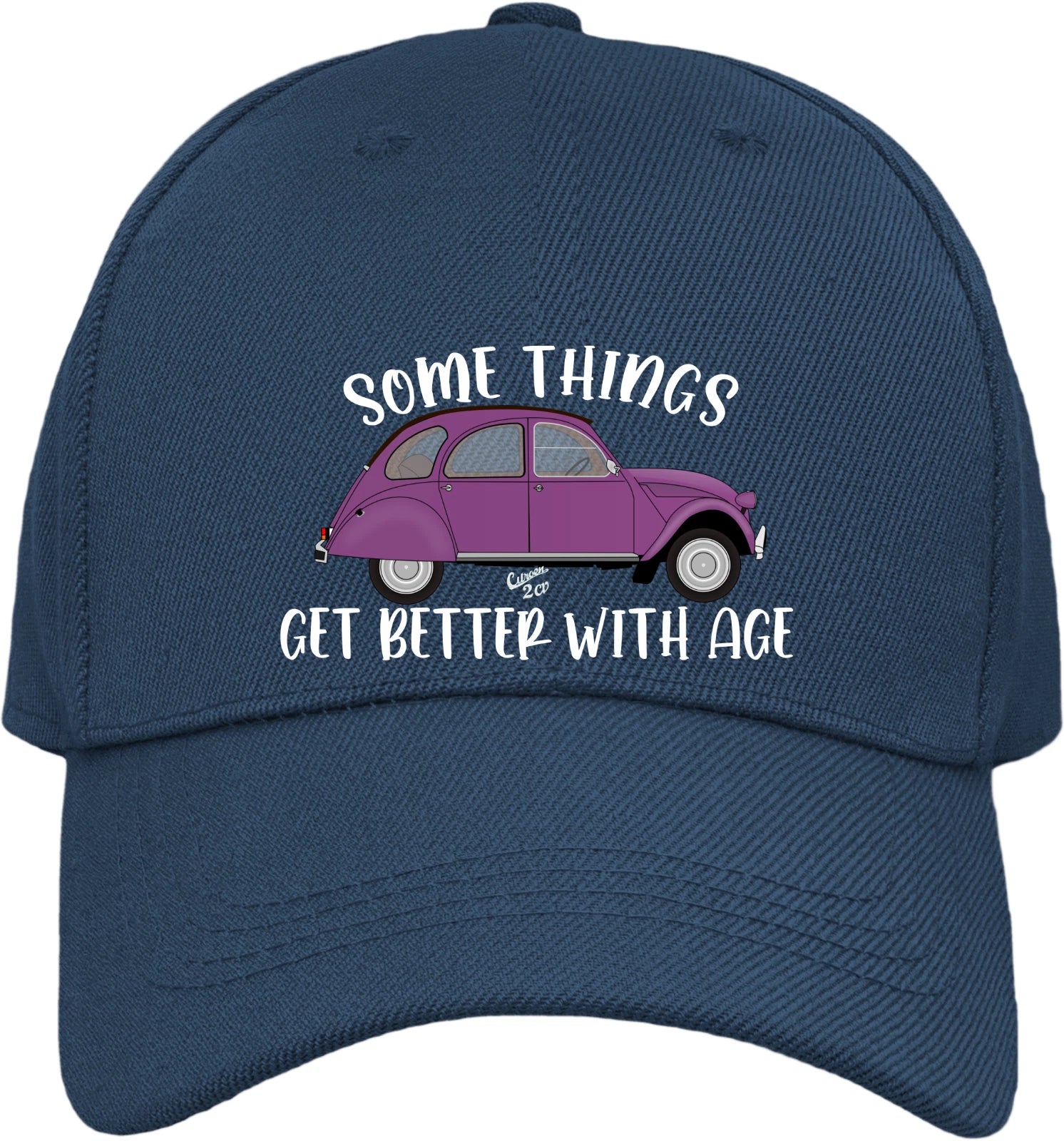Retro Vintage Motoring 2CV Better With Age Logo and Image Quality Baseball Cap