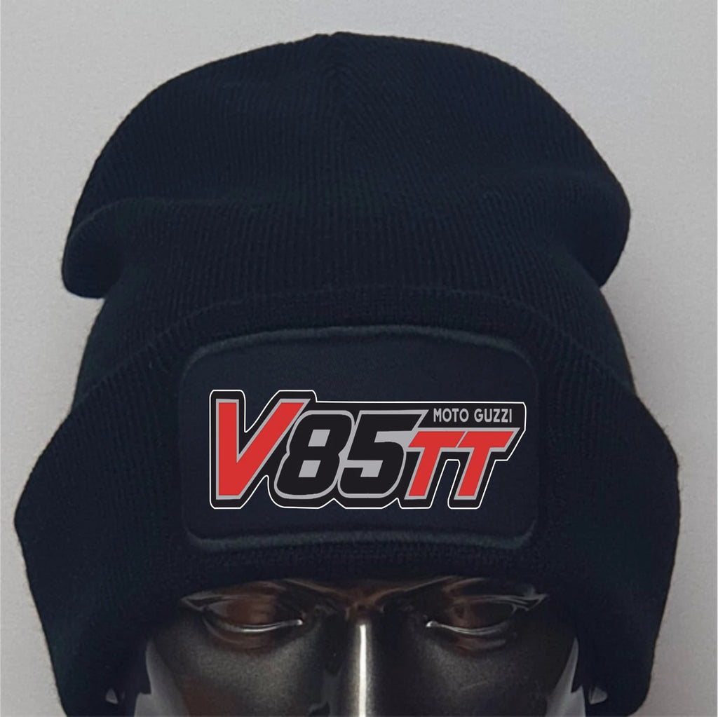Retro Vintage Classic Moto Guzzi V85 TT Logo Motorcycle Biker Beanie Hat