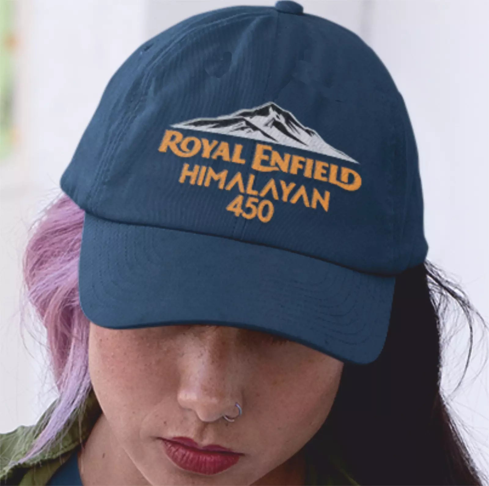 Retro Classic Royal Enfield Himalayan  Motorcycle Logo Biker Baseball Cap