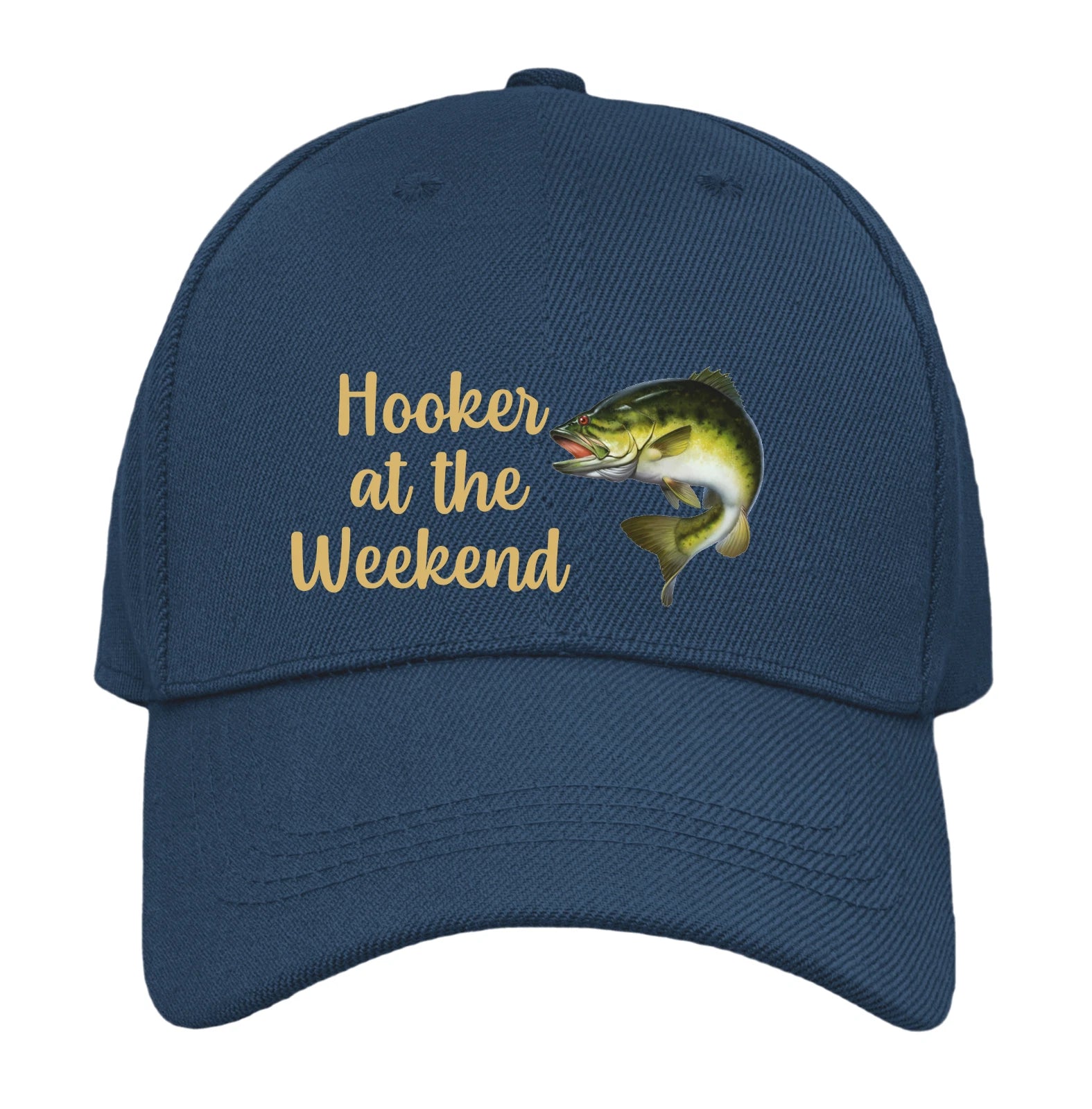 Humorous Funny Fishing Woman Hooker at the Weekend  Premium Quality Baseball Cap