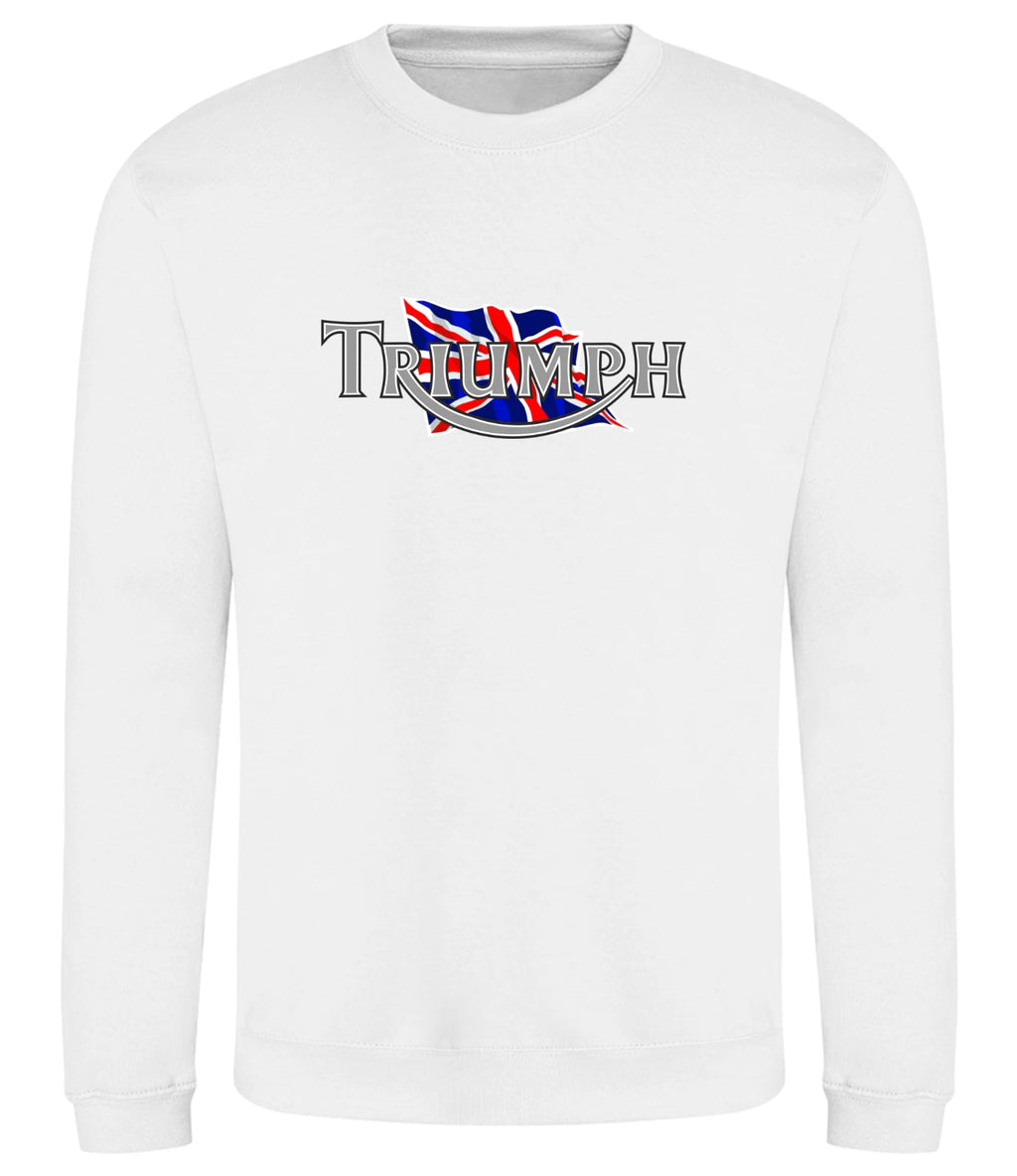 Retro VintageClassic English Triumph Motorcycle Biker Premium Quality Sweatshirt