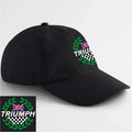 Retro Classic English  Triumph Wreath & Flag Motorcycle Logo Biker Baseball Cap