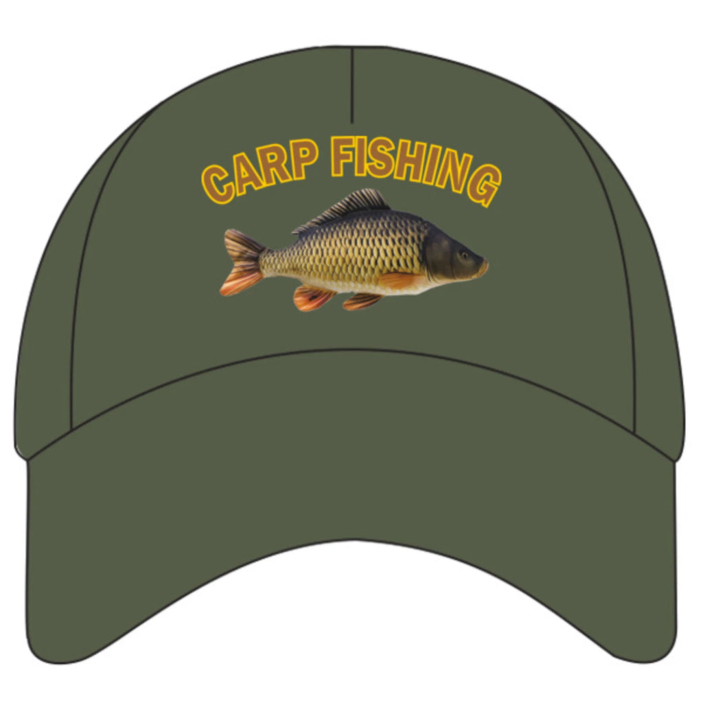 Angling Carp Fishing Image Premium Quality Colour Decorated Baseball Cap