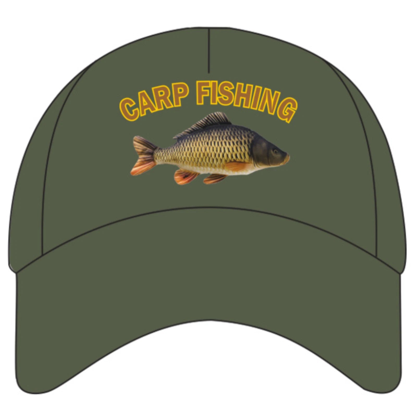 Angling Carp Fishing Image Premium Quality Colour Decorated Baseball Cap