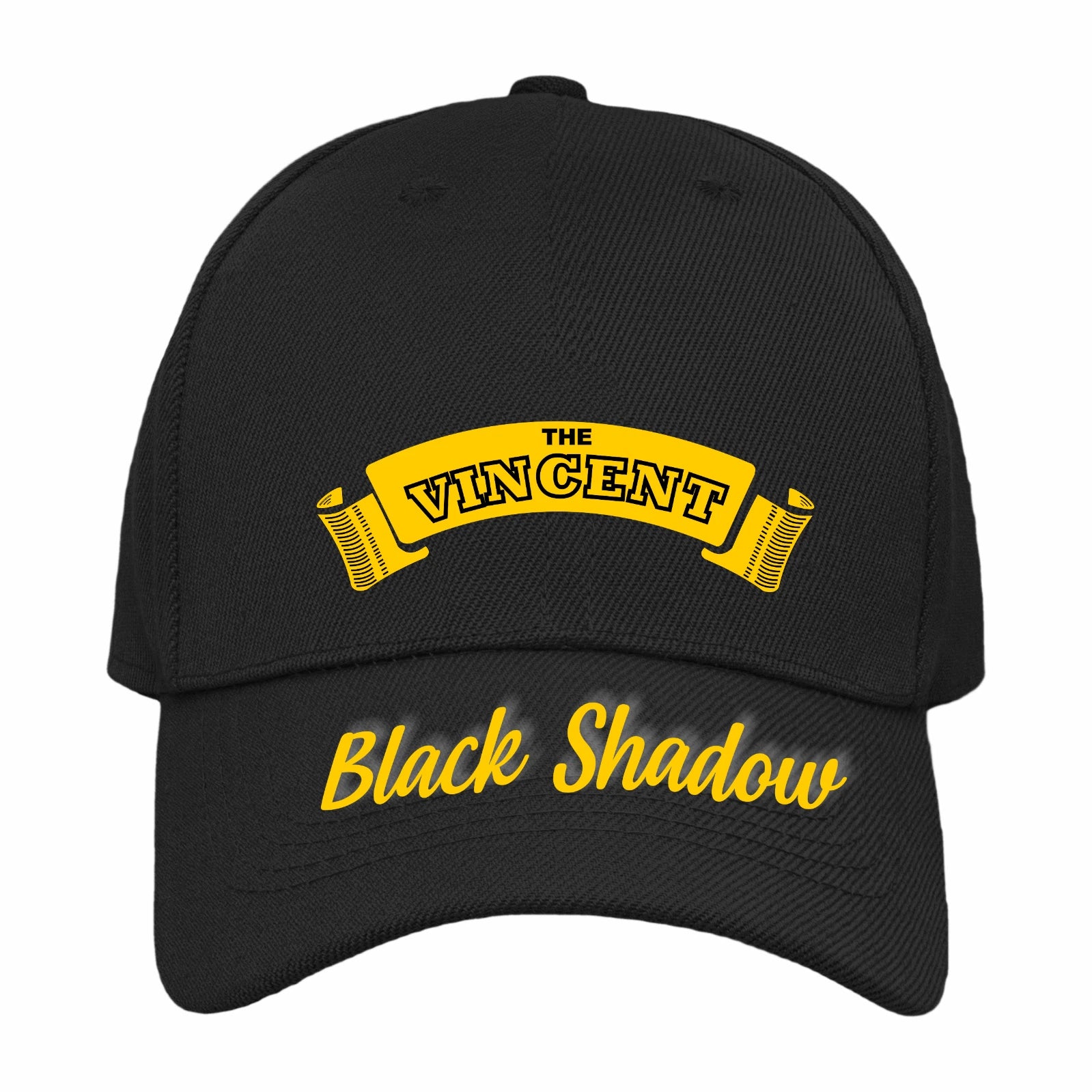 Retro Classic The Vincent Black Shadow Motorcycle Peak Logo Biker Baseball Cap