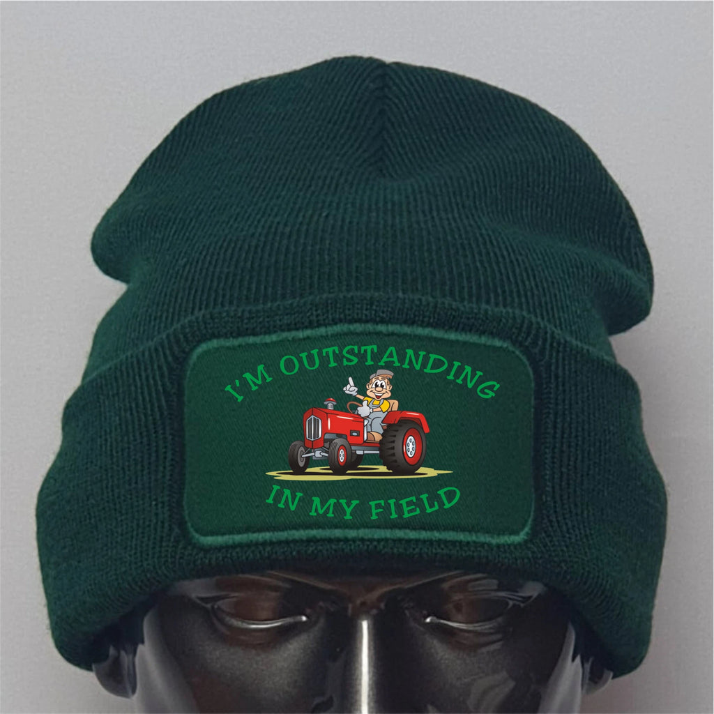 Funny Humour Tractor Driver Farmer Farming premium Quality Beanie Hat Gift