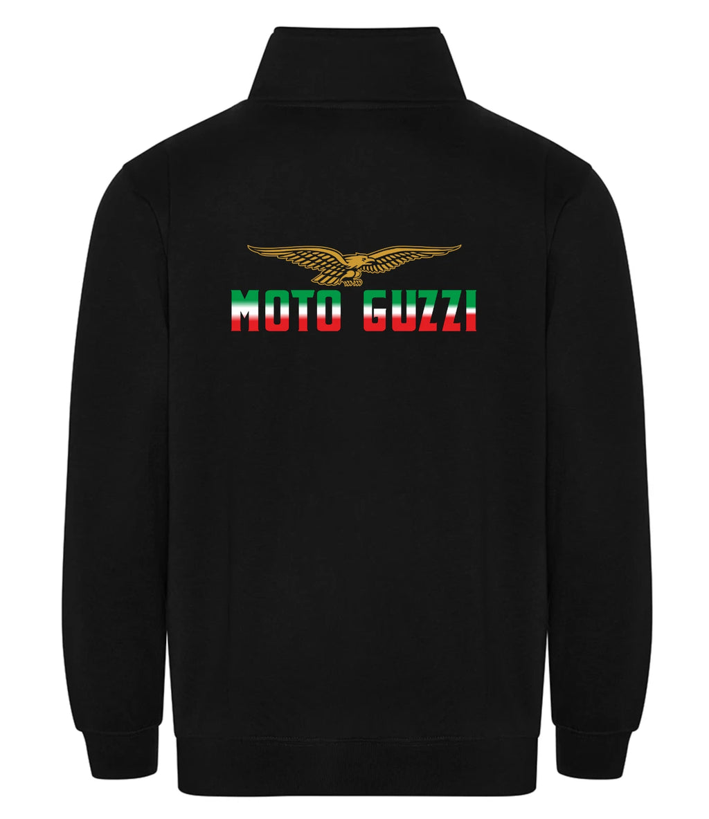 Personalised Retro Classic Moto Guzzi Motorcycle Premium Quarter Zip Sweatshirt