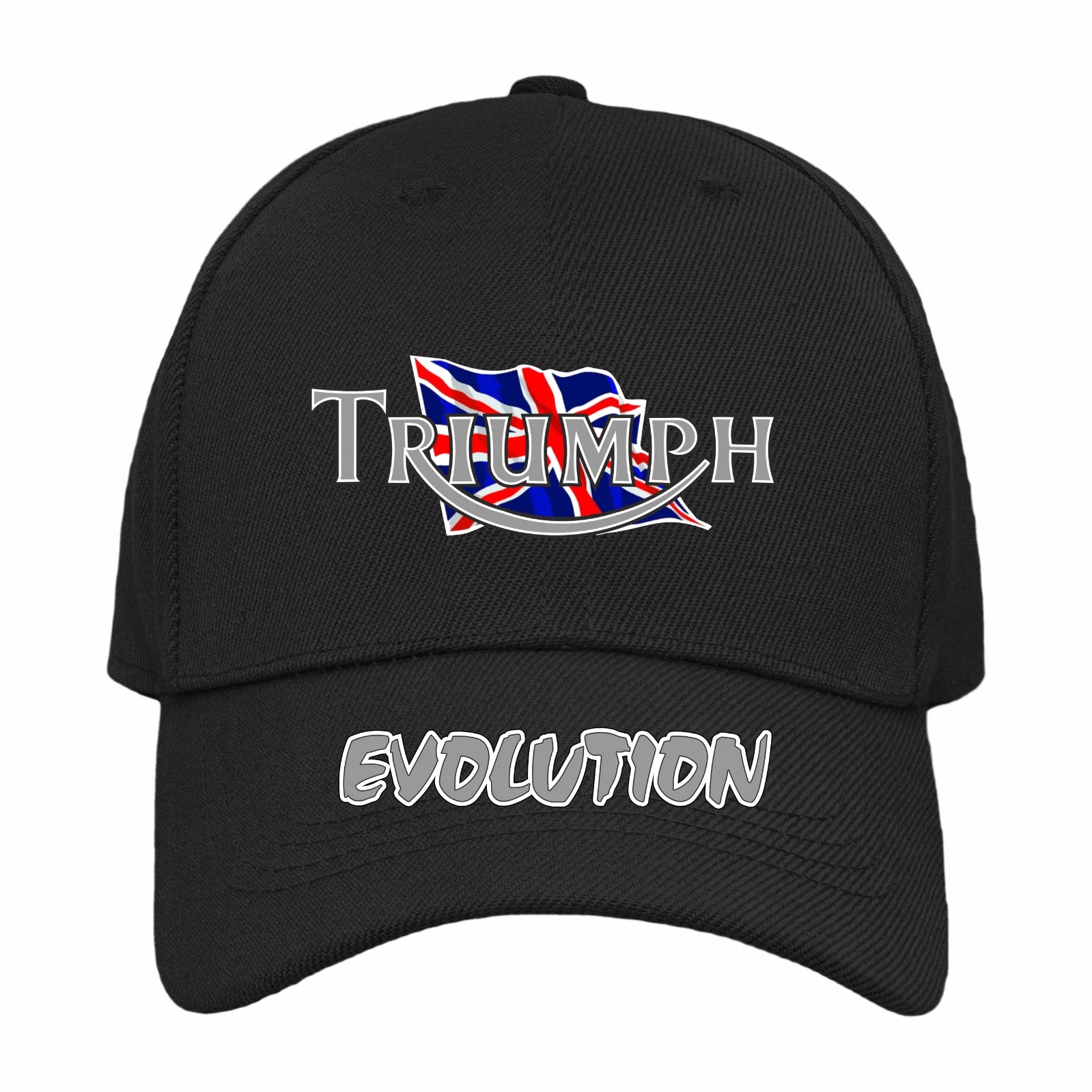 Retro Classic Vintage Triumph Evolution Motorcycle Peak Logo Biker Baseball Cap