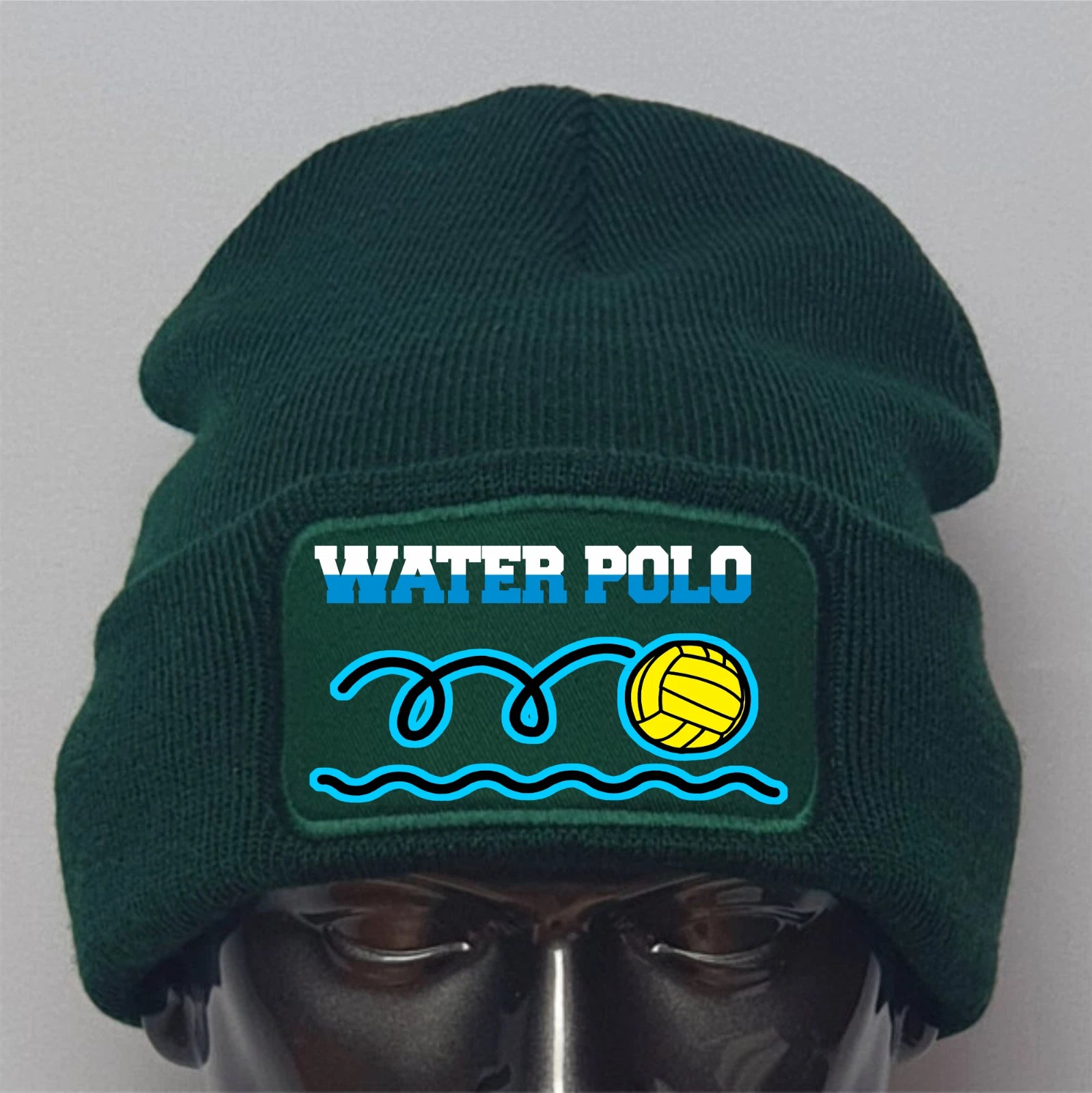 Water Polo Sport Design Warm Premium Qulality Patch Beanie