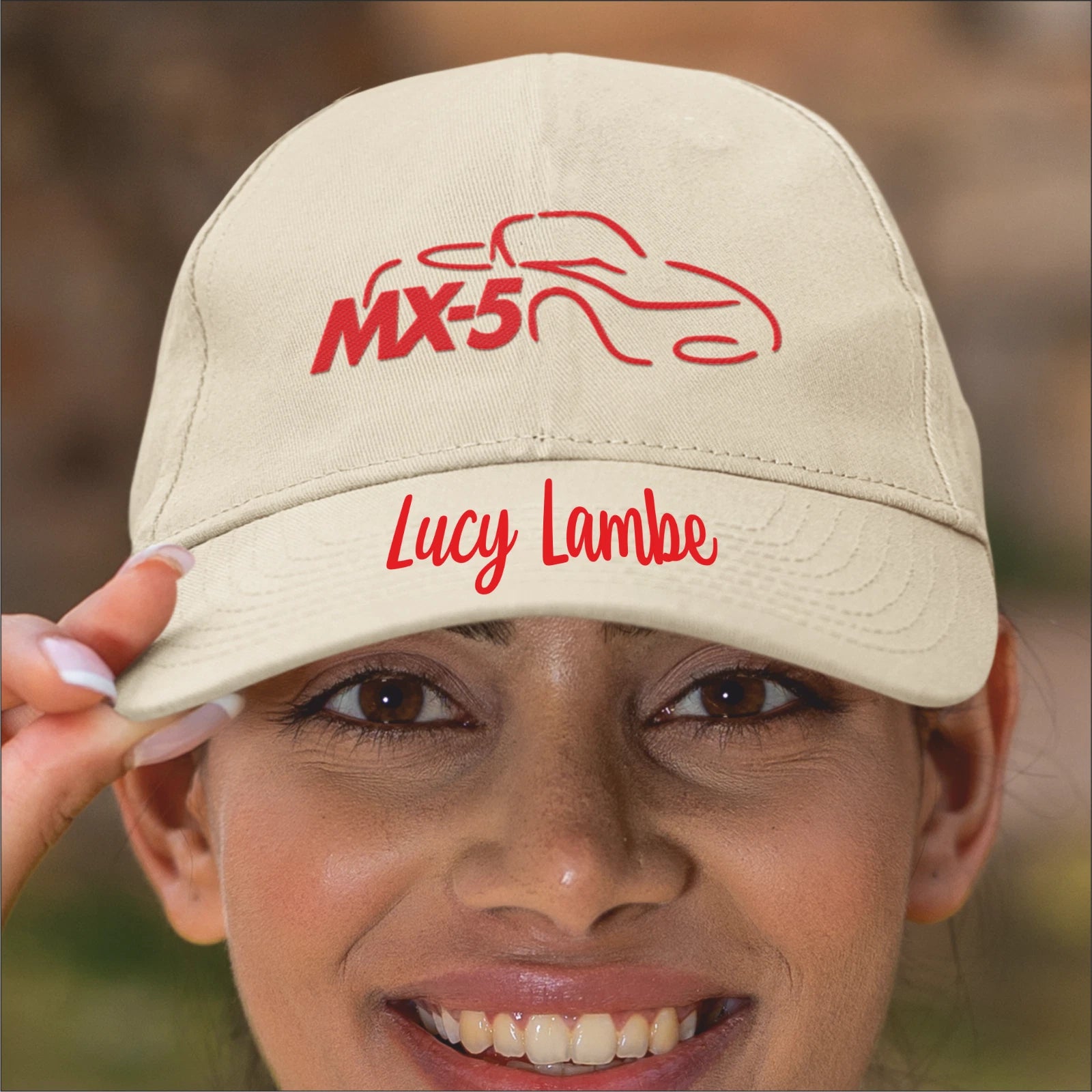 Drive in Personalised Style with the MX-5 Auto Premium Beechfield Baseball Cap!