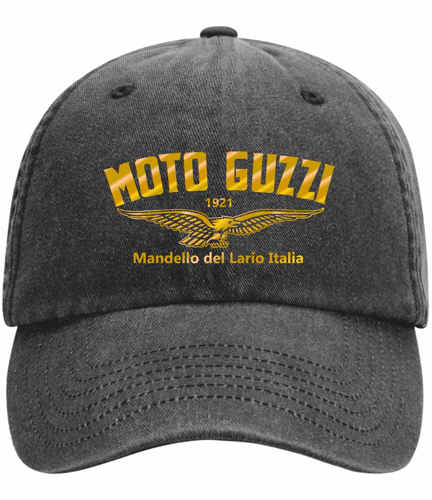 Retro Classic Moto Guzzi Motorcycle Logo Relaxed 5 Panel Vintage Baseball Cap