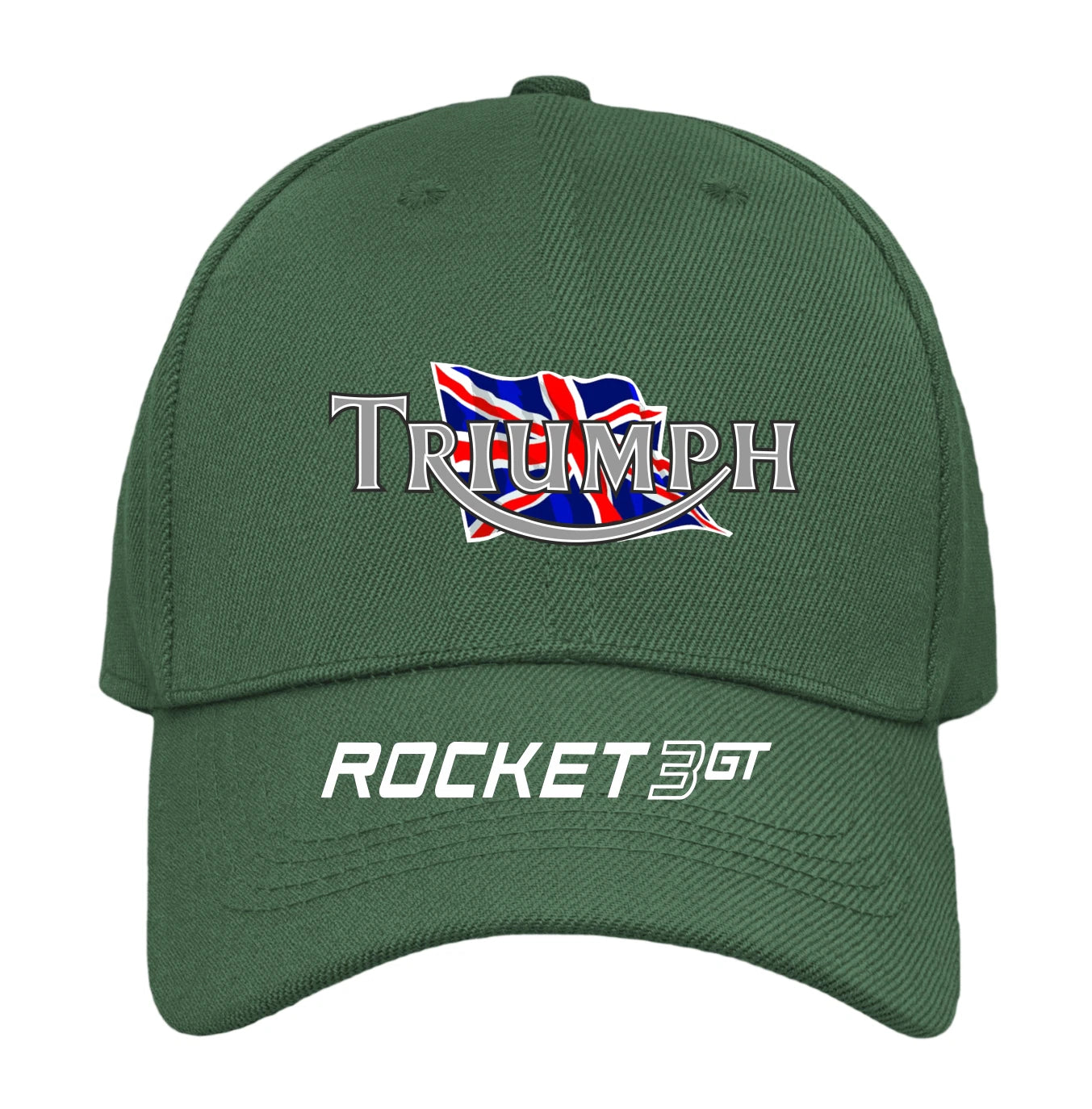 Retro Classic Vintage Triumph Rocket 3GT Motorcycle Peak Logo Biker Baseball Cap