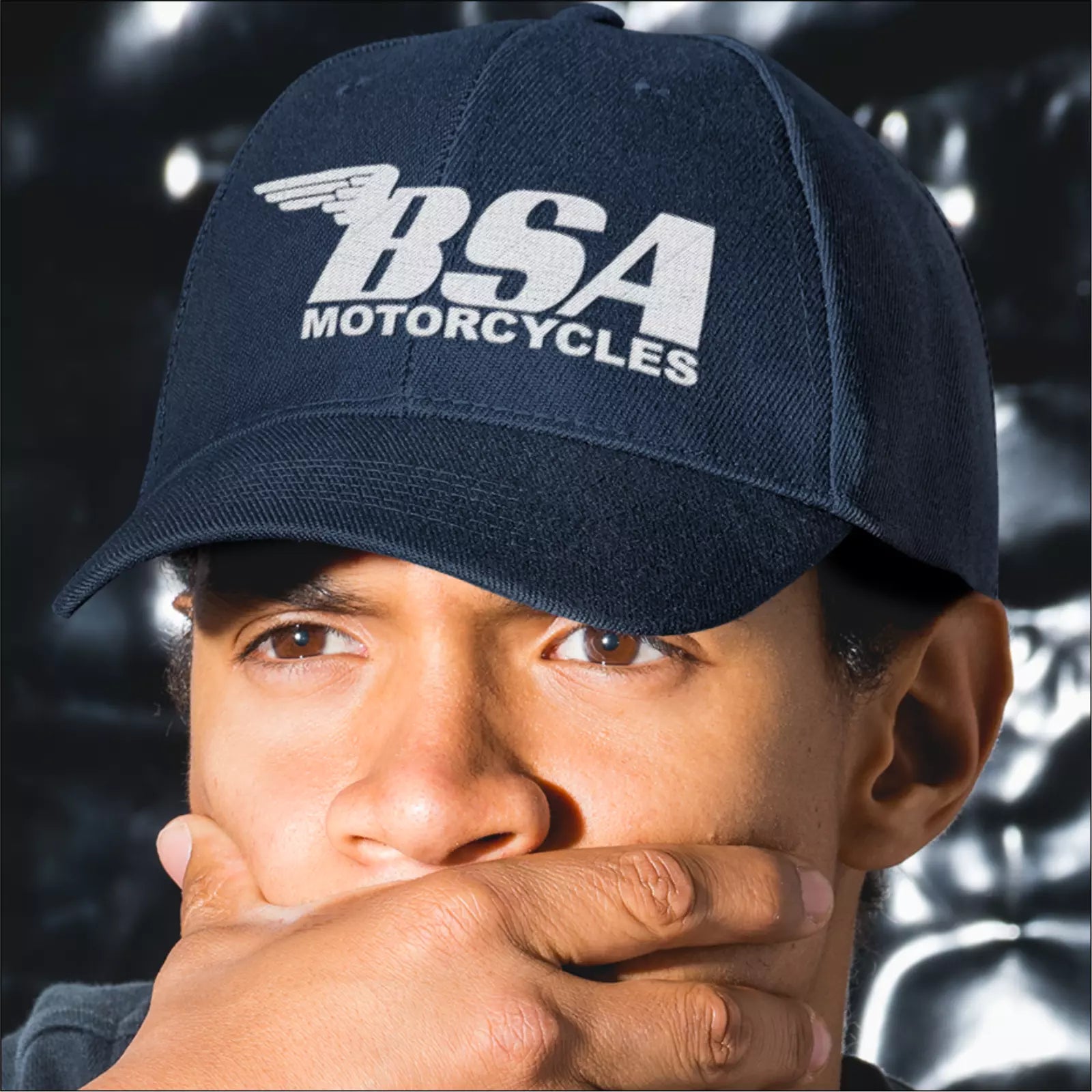 Retro Vintage Classic English BSA Motorcycle Logo Biker Quality Baseball Cap
