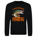Signature Apparel - funny-humorous-fishing-angling-id-rather-be-fishing-premium-quality-sweatshirt