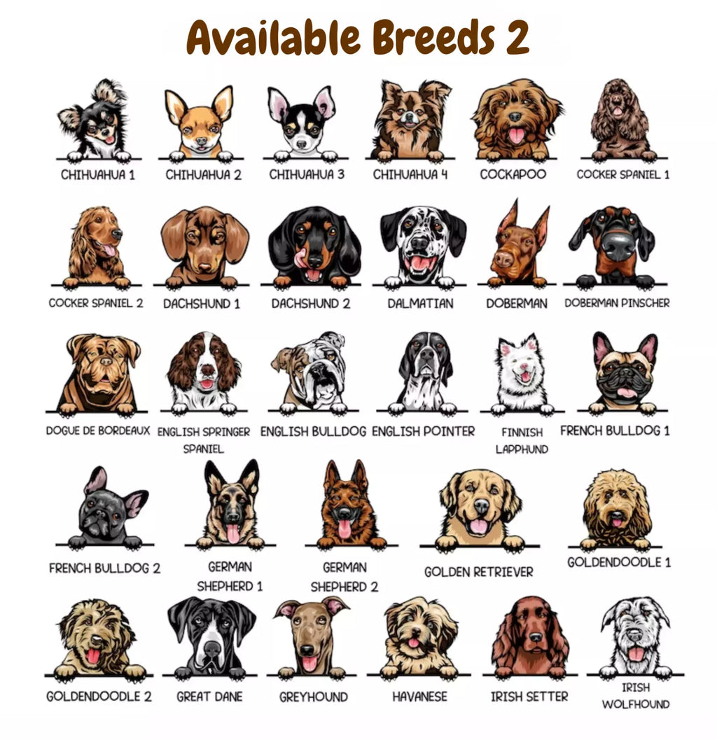 Choose from 100 Breeds  Illustration Custom Canine Dog Personalised Baseball Cap