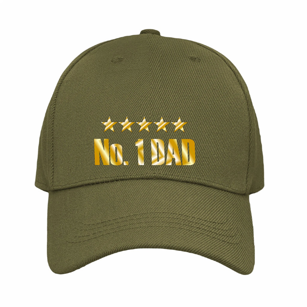 Fathers Day Dads Day Number One Dad Premium Quality Baseball Cap