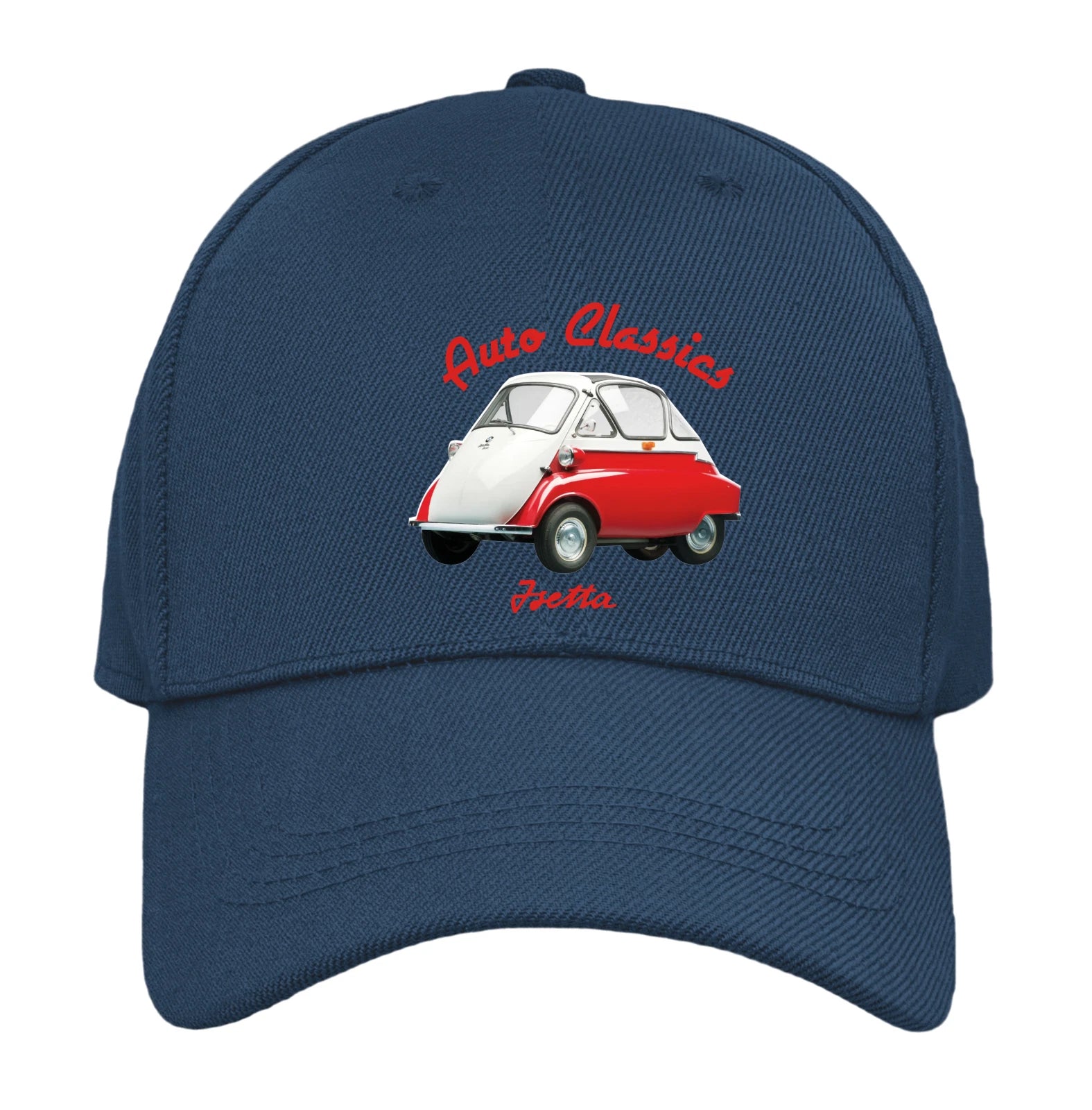 Retro Vintage 1950 Isetta Bubble Car Image Image and Text Quality Baseball Cap