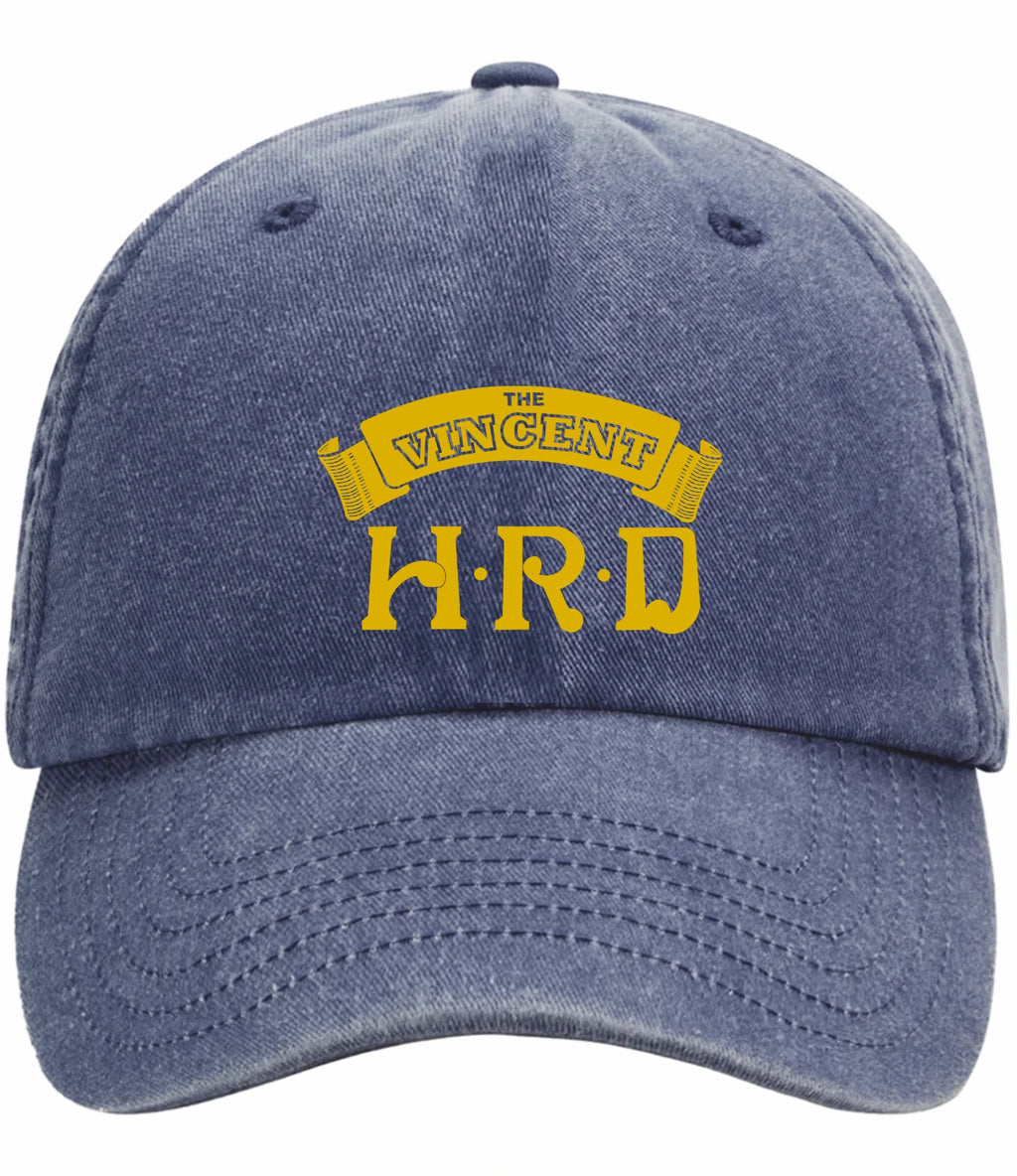 Retro Classic Vincent HRD Motorcycle Logo Relaxed 5 Panel Vintage Baseball Cap