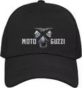 Black cap with Moto Guzzi logo on a white background