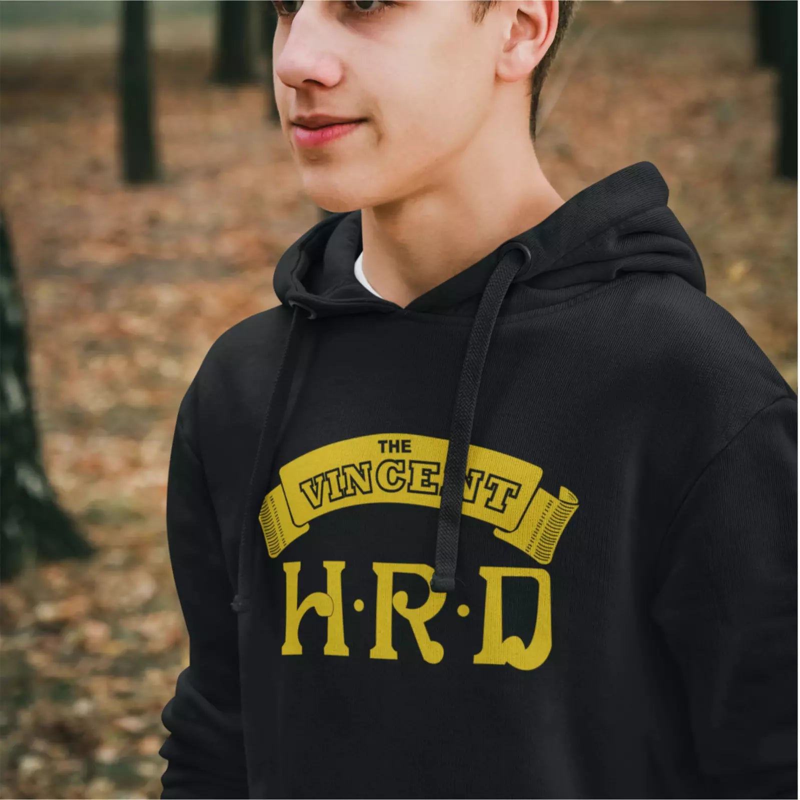 Vintage Classic English The Vincent HRD Motorcycle Premium Hooded Sweatshirt