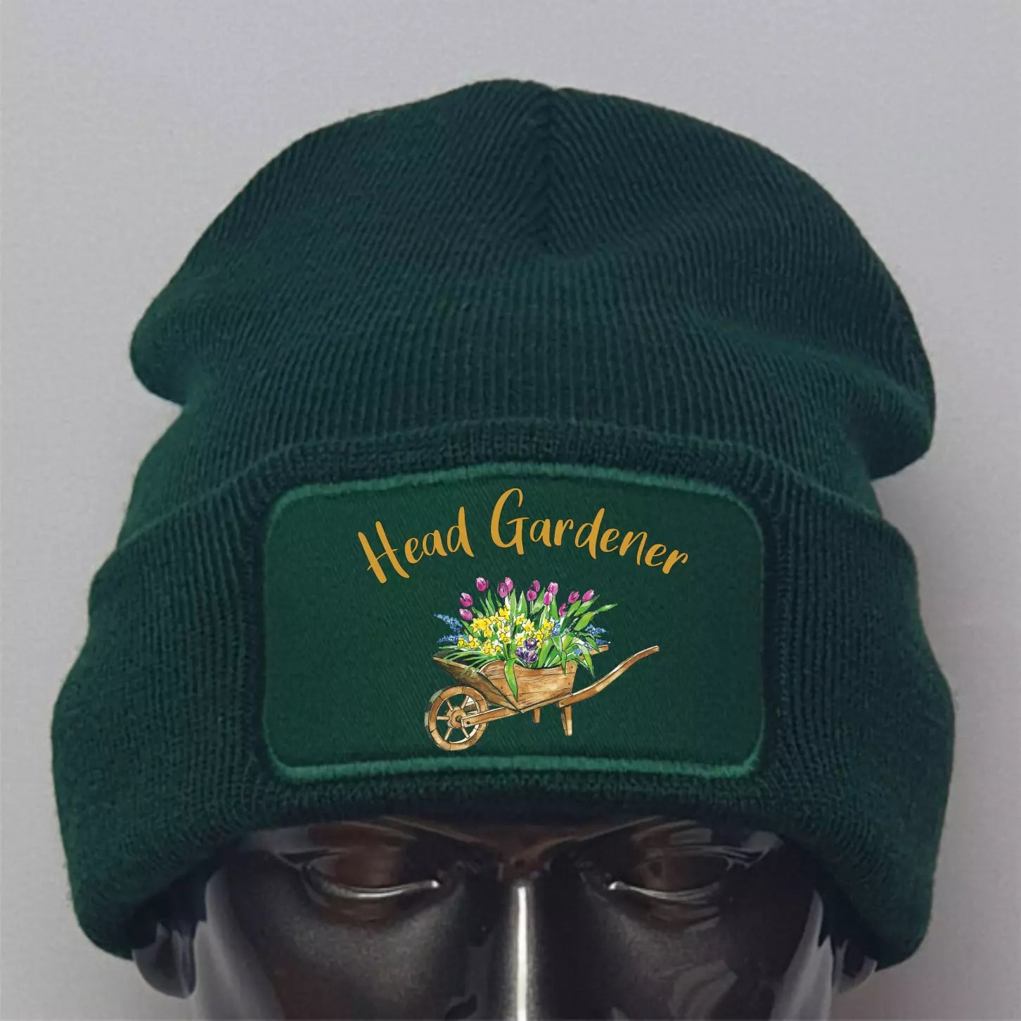 Gardening Head Gardener Flowers Cart Colour Decoration Premium Quality Beanie