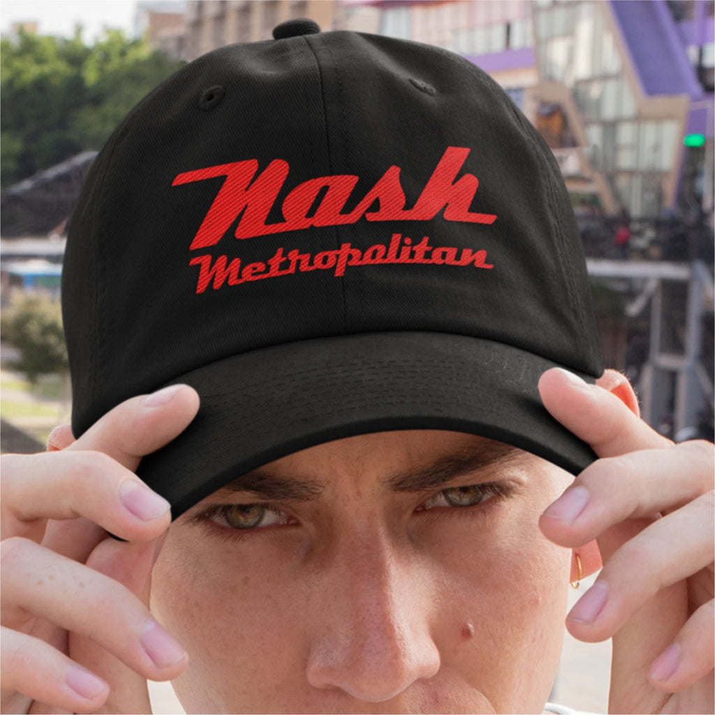 Vintage Motoring Nash Metropoitan Logo and Image Quality Baseball Cap