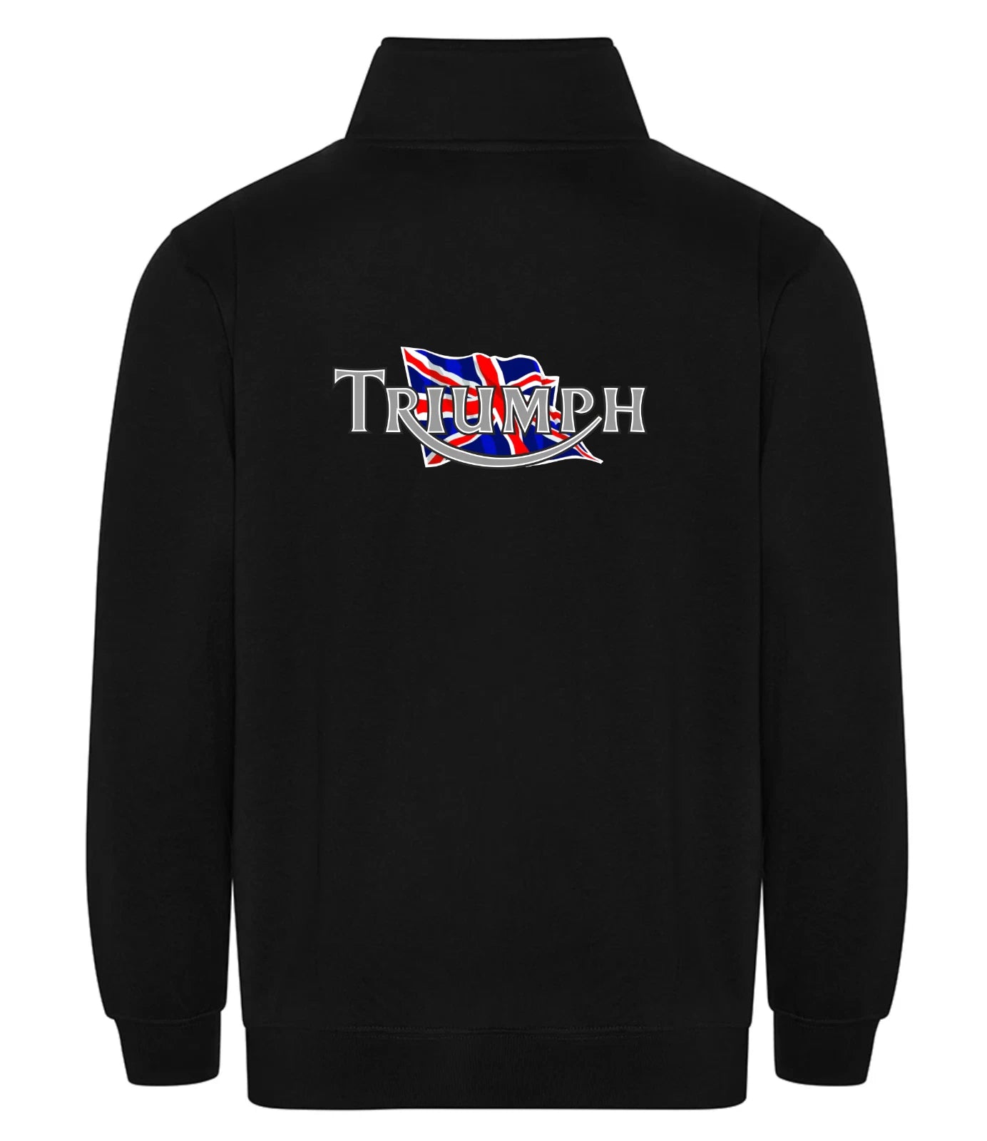 Personalised Retro Classic Triumph Motorcycle Premium Quarter Zip Sweatshirt